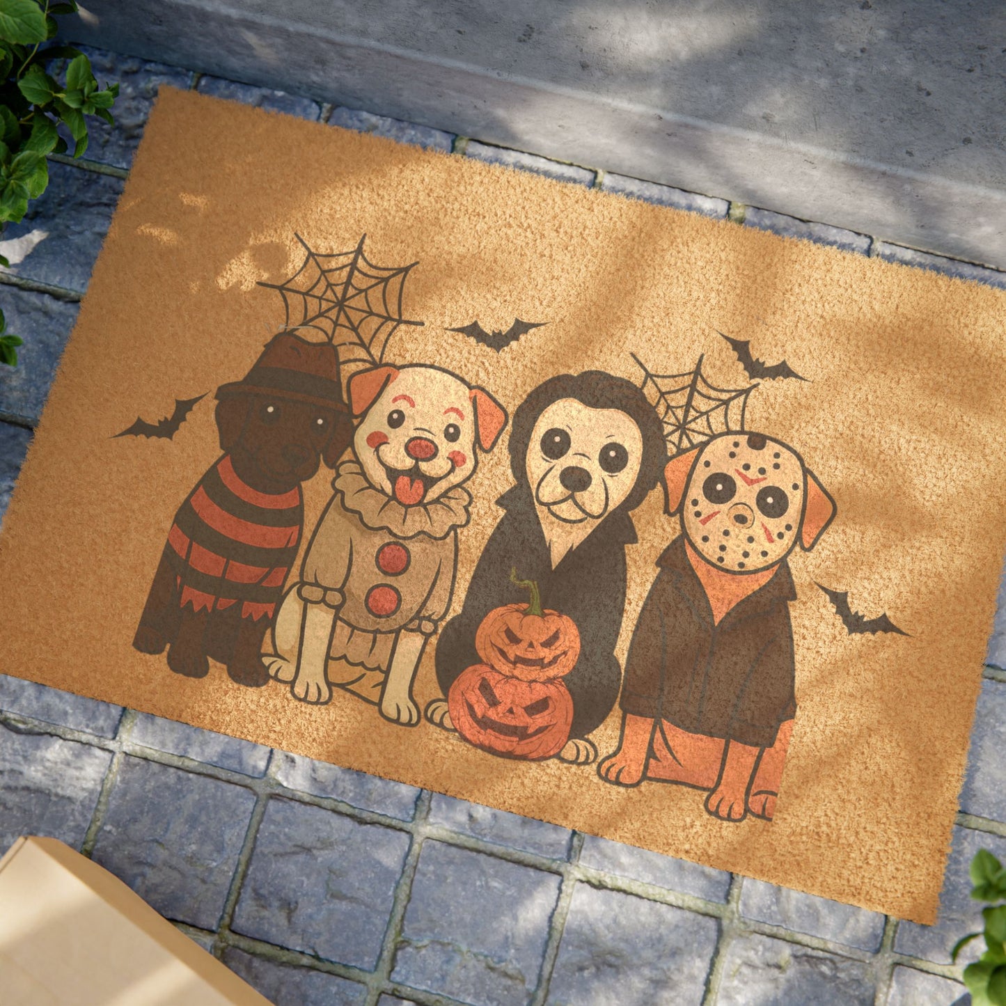 Halloween Puppy Pack Doormat – Cute Dog Halloween Welcome Mat