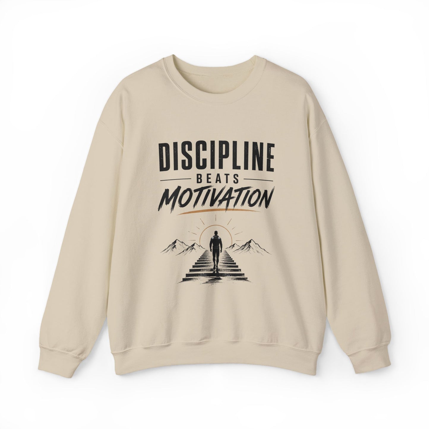 Discipline Beats Motivation | Inspirational Unisex Crewneck Sweatshirt