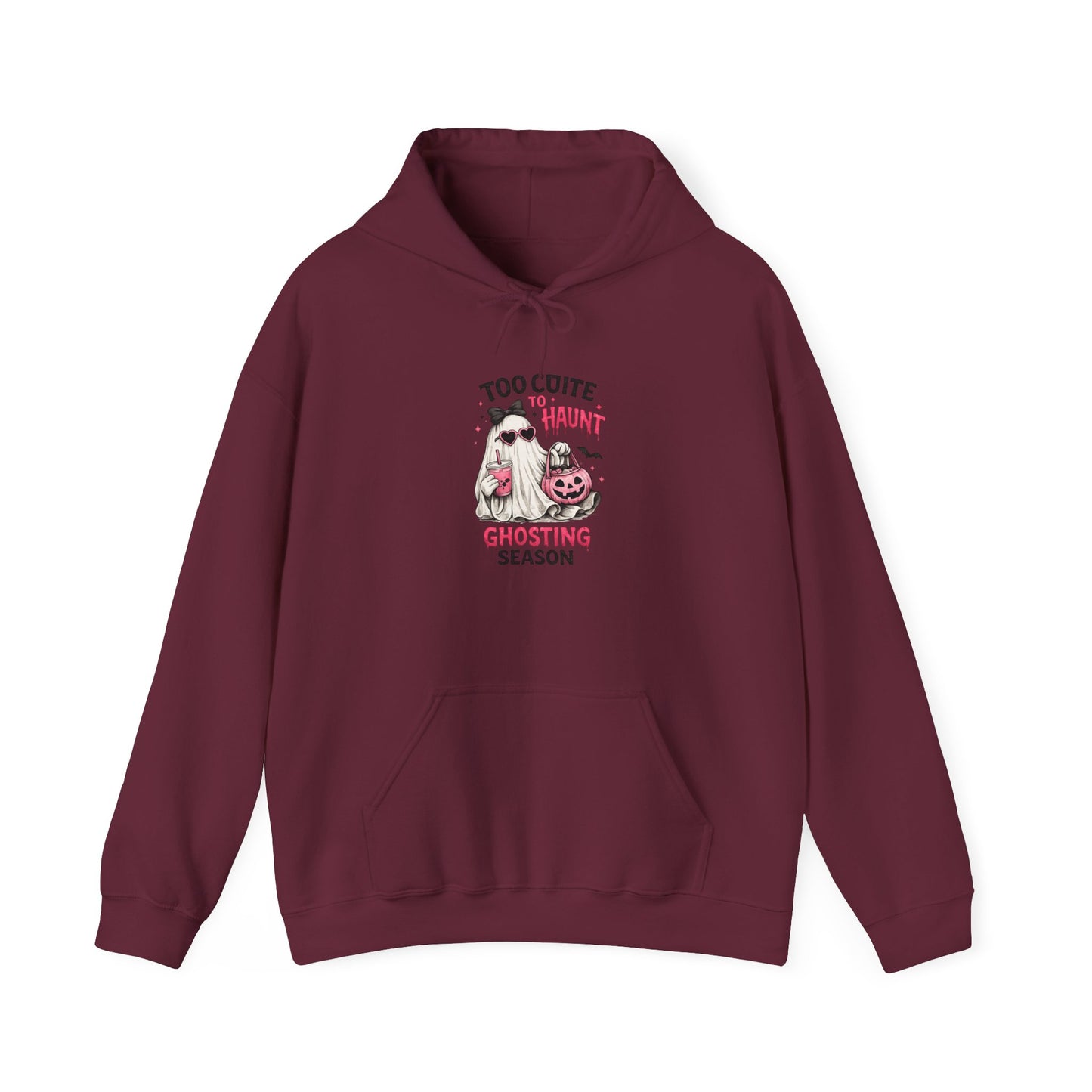 Too Cute to Haunt Ghosting Season Hoodie | Halloween Cat Pumpkin