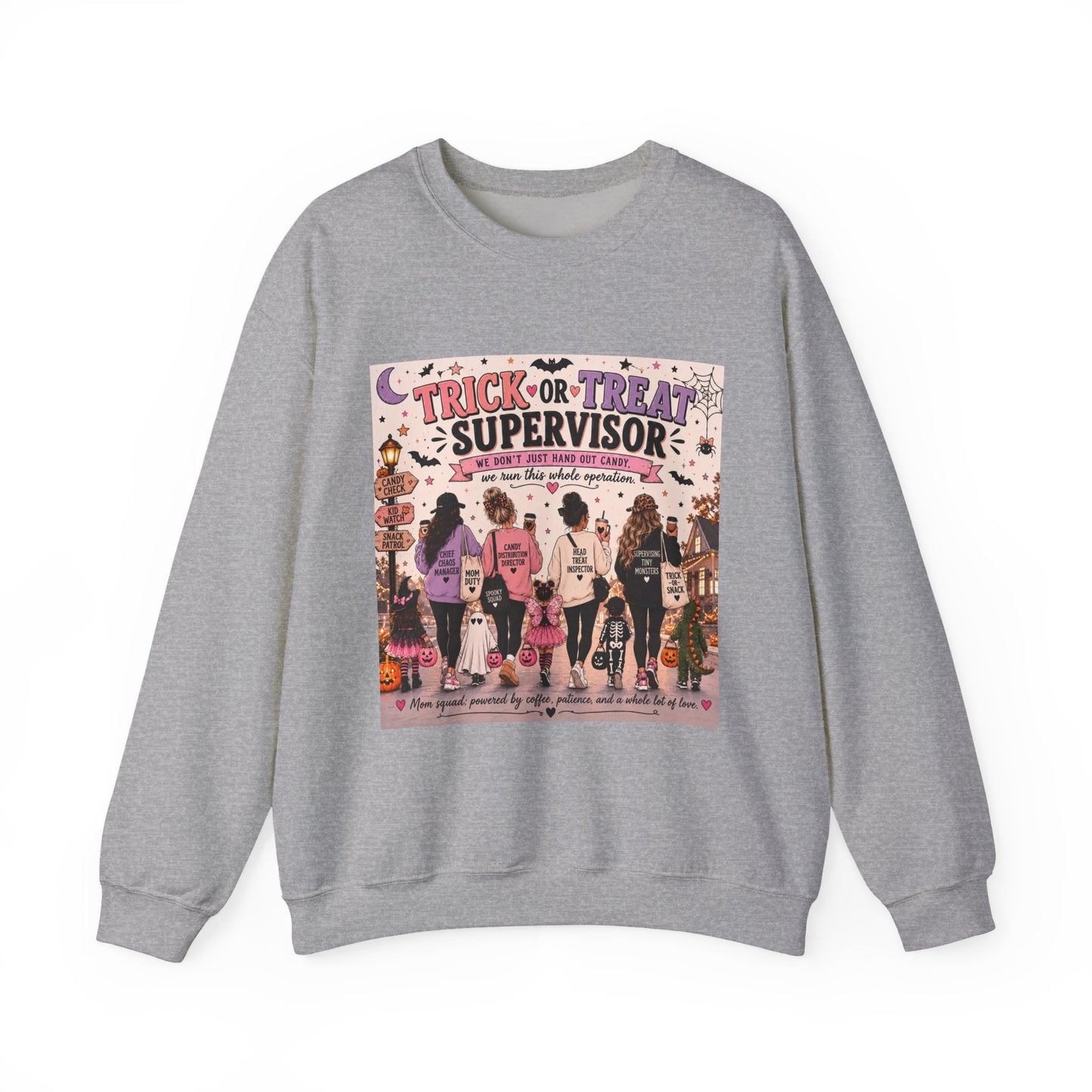 Trick or Treat Supervisor Sweatshirt | Funny Halloween Crewneck | Halloween Parent Sweatshirt | Pumpkin Patch Pullover | Family