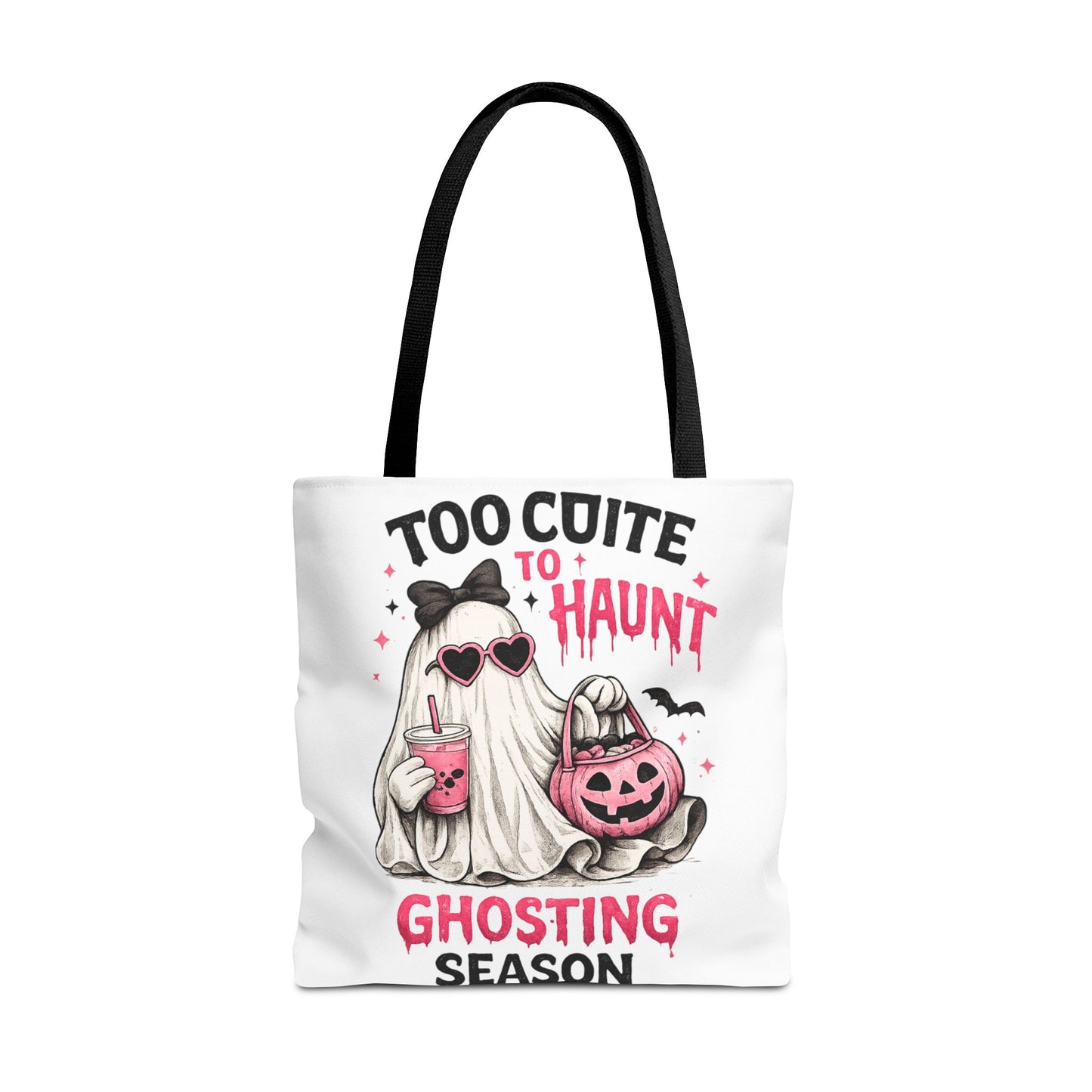 Too Cute to Haunt Tote Bag | Ghosting Season Halloween Tote | Cute Ghost Canvas Bag | Coquette Spooky Tote | Fall Book Bag | Halloween Gift