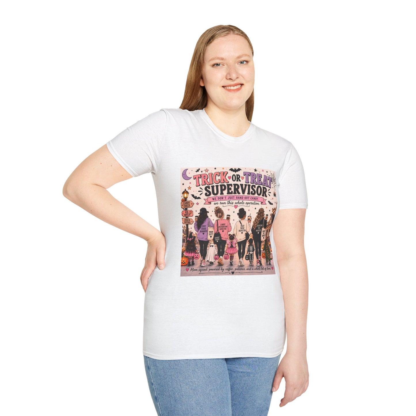 Trick or Treat Supervisor Shirt | Funny Halloween T-Shirt | Halloween Mom Tee | Pumpkin Patch Shirt |