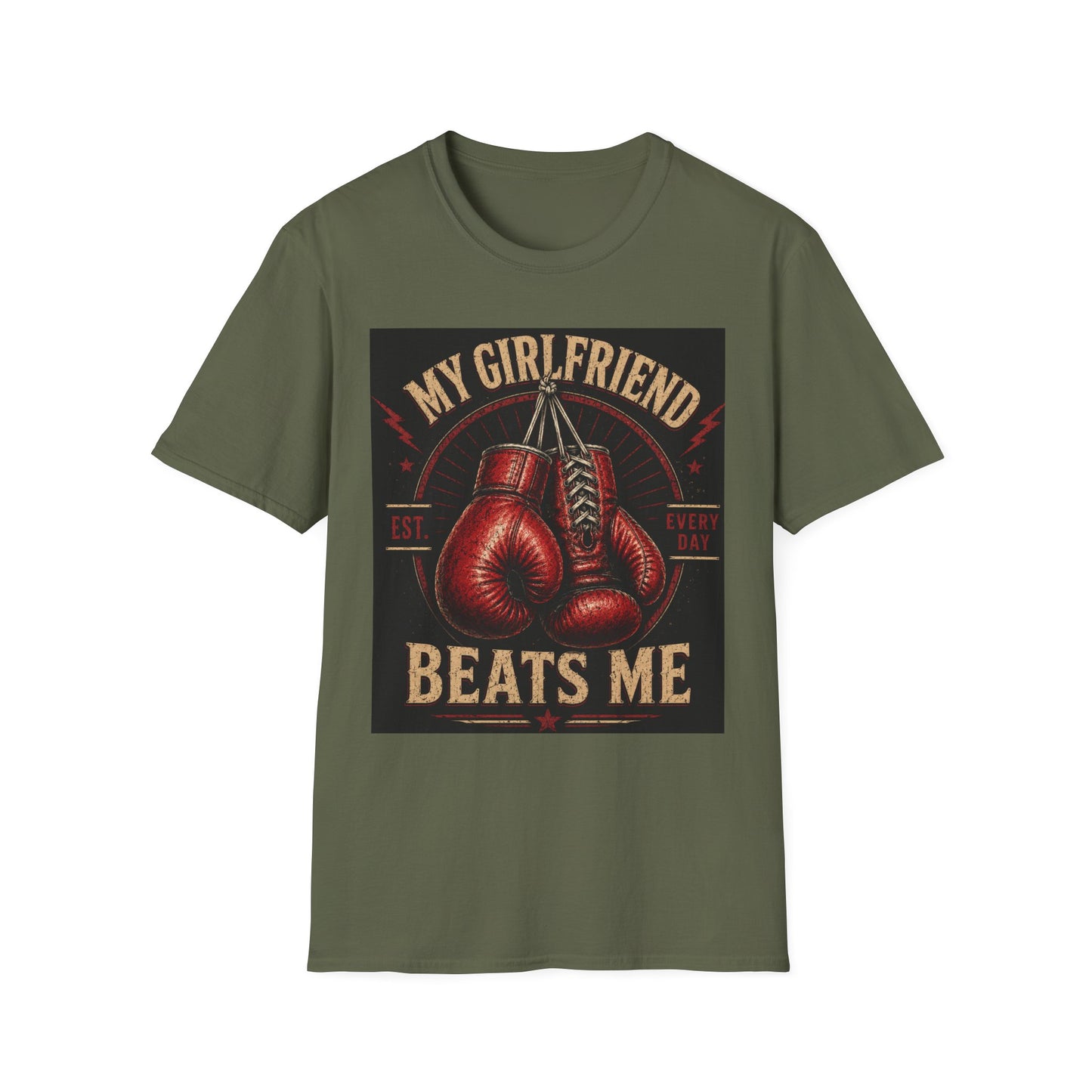 My Girlfriend Beats Me Every Day Boxing Shirt | Funny Boxer Tee | Boxing Gloves Graphic | Boxing Boyfriend Gift | Gym Workout T-Shirt