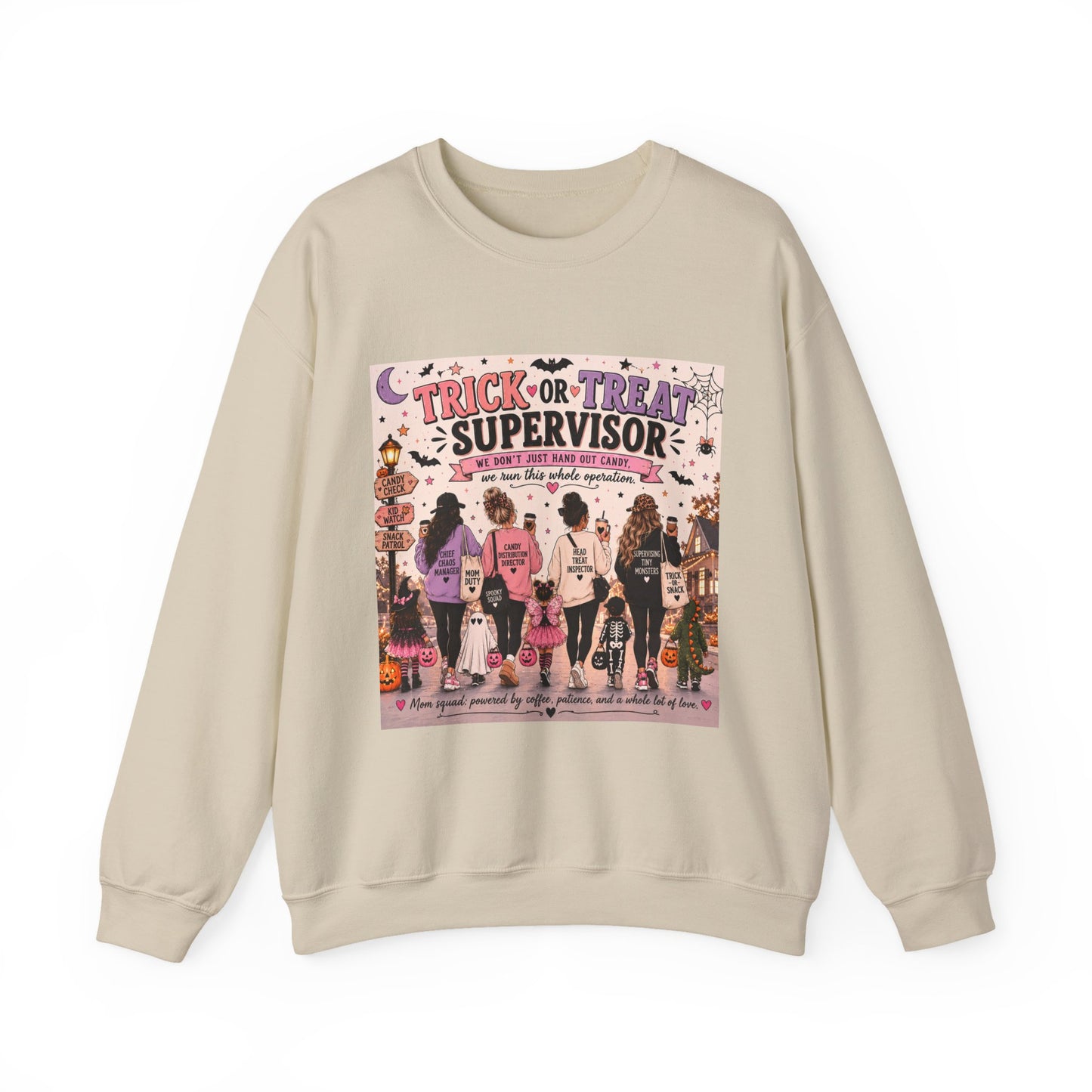 Trick or Treat Supervisor Sweatshirt | Funny Halloween Crewneck | Halloween Parent Sweatshirt | Pumpkin Patch Pullover | Family