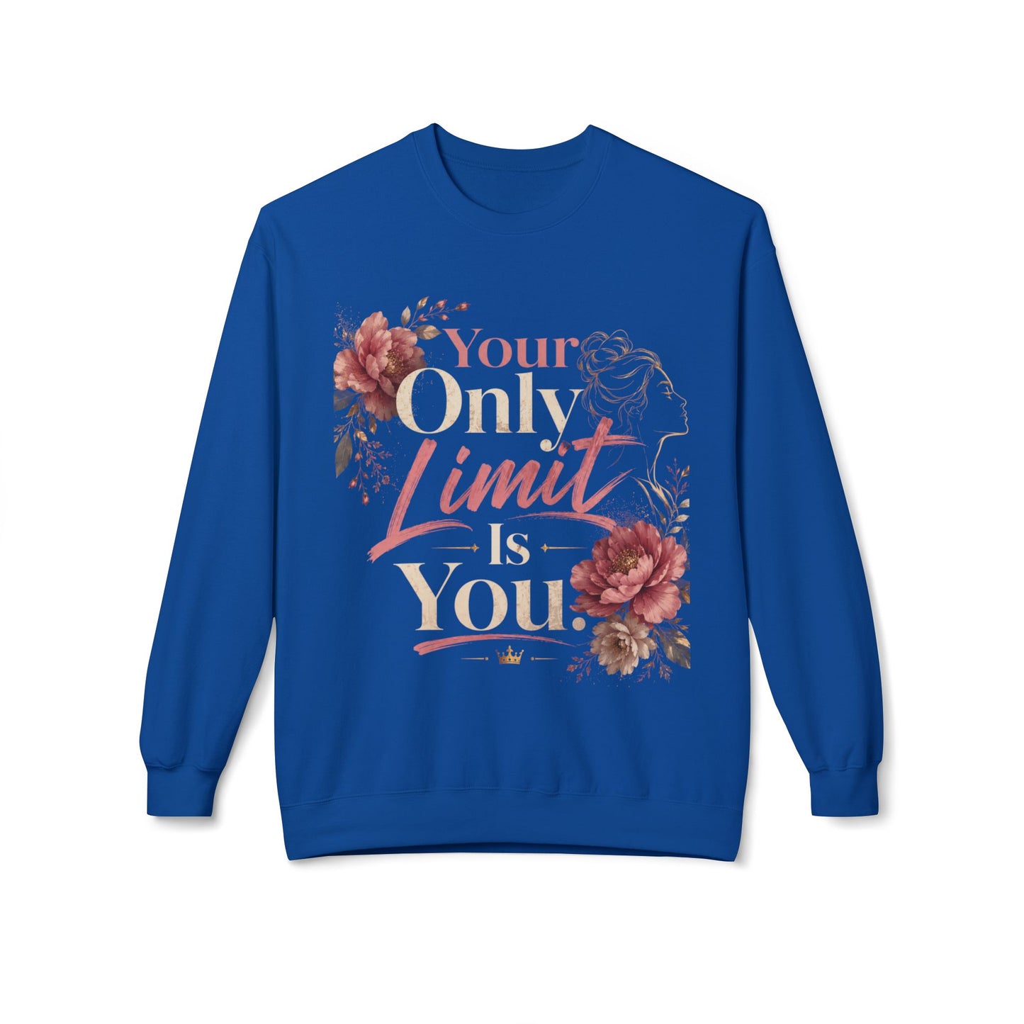 Your Only Limit Is You – Empowering Floral Motivational Shirt | Inspirational Women's Graphic Tee | Self Growth Quote | Positive Mindset Gift