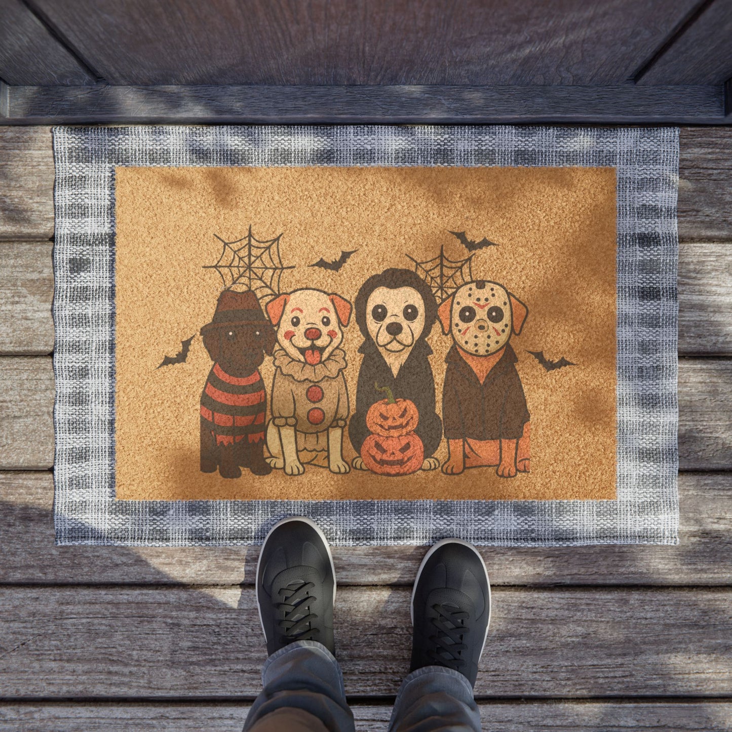 Halloween Puppy Pack Doormat – Cute Dog Halloween Welcome Mat