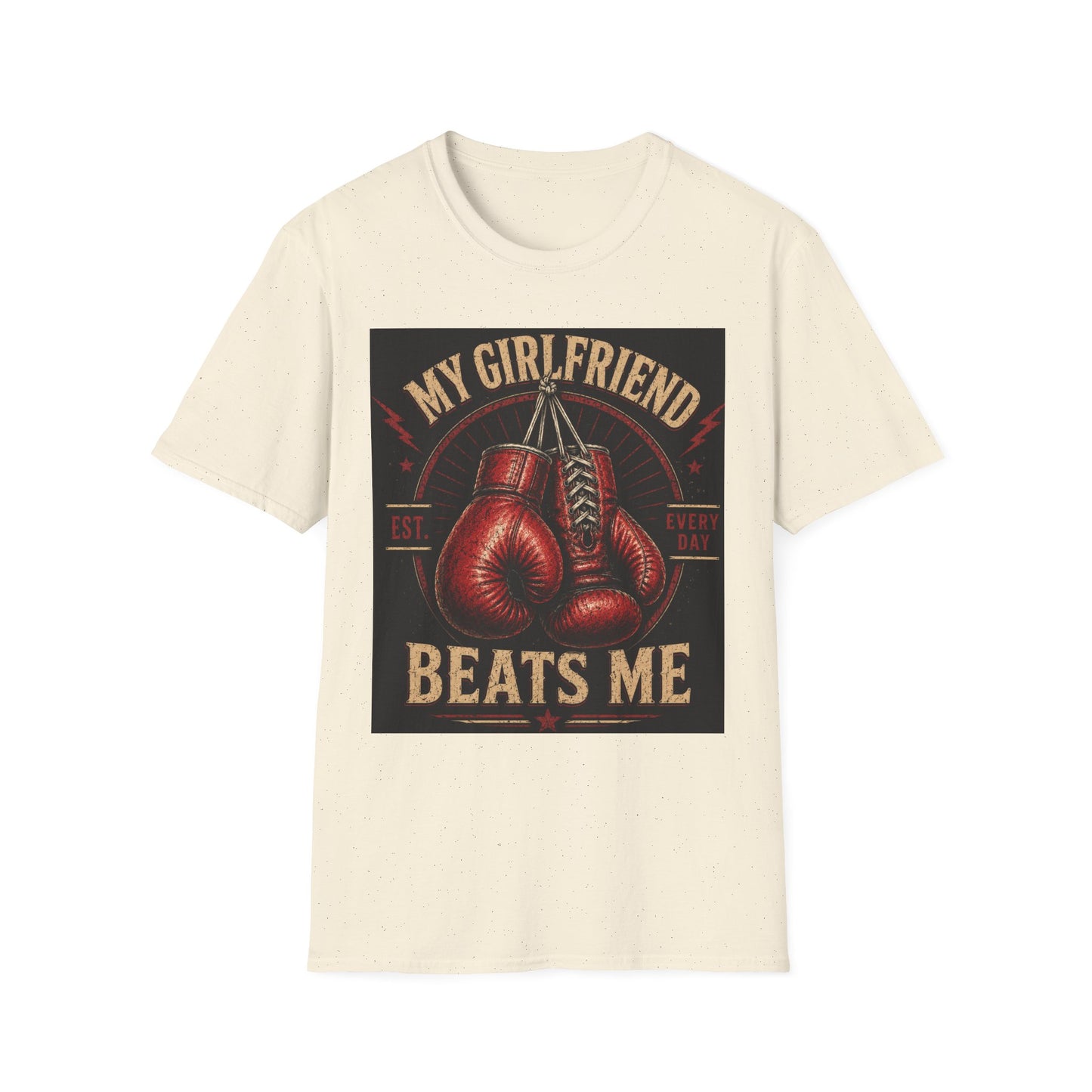 My Girlfriend Beats Me Every Day Boxing Shirt | Funny Boxer Tee | Boxing Gloves Graphic | Boxing Boyfriend Gift | Gym Workout T-Shirt