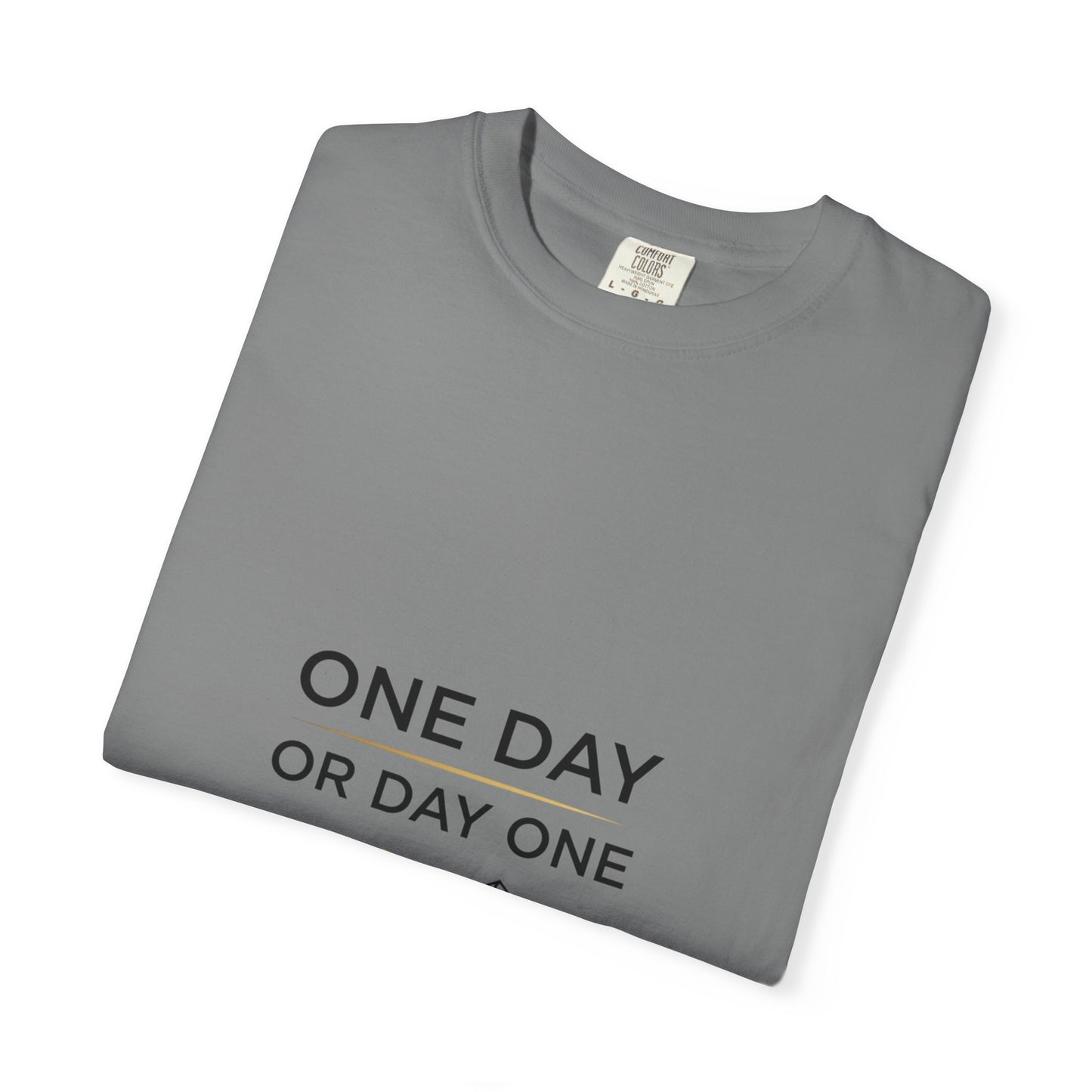 One Day or Day One Comfort Colors® T-Shirt | Motivational Graphic Tee | Inspirational Shirt | Unisex Premium Cotton Tee
