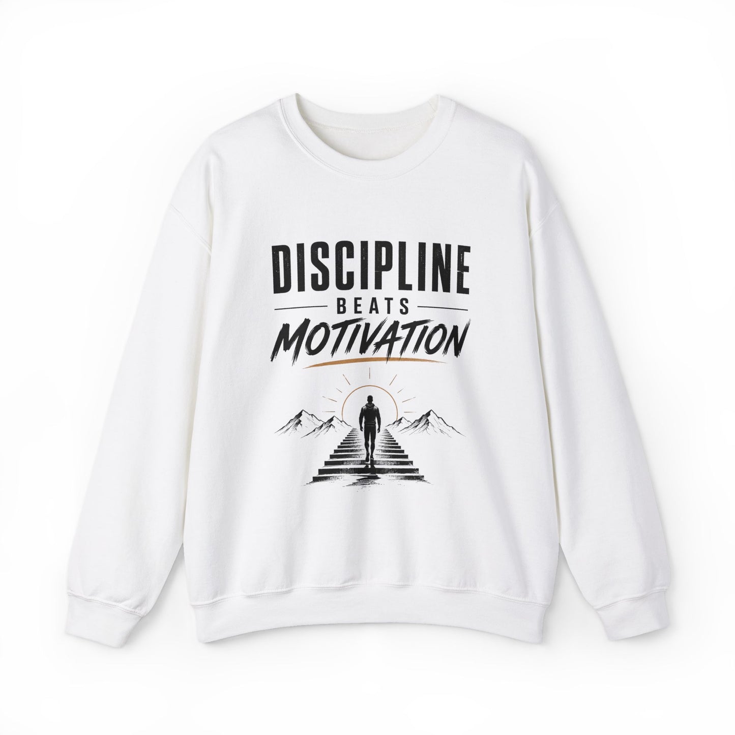 Discipline Beats Motivation | Inspirational Unisex Crewneck Sweatshirt
