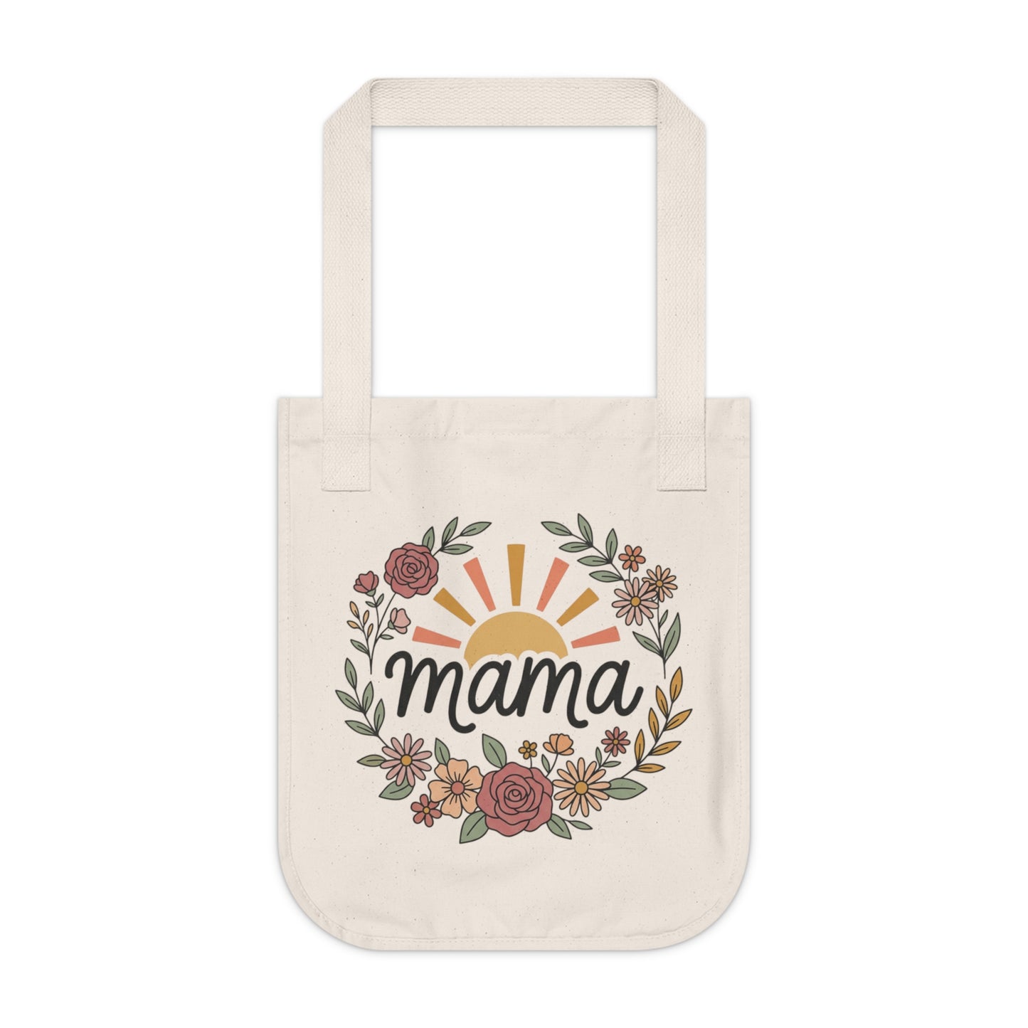 Mama Floral Canvas Tote Bag – Boho Mom Gift