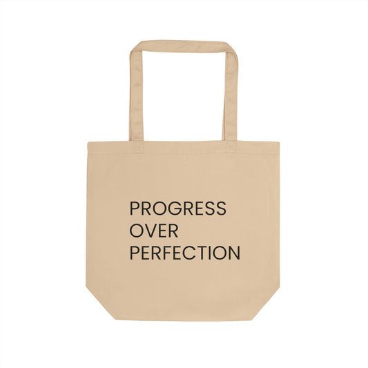 Progress Over Perfection Canvas Tote Bag