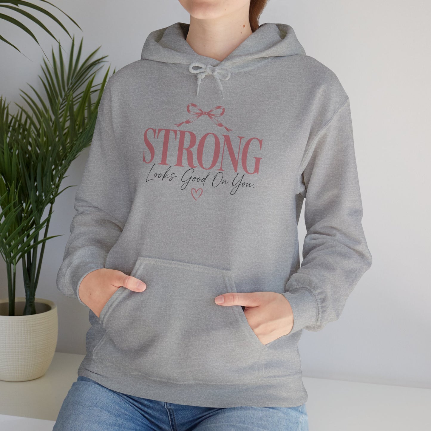 Strong With Grace Hoodie | Inspirational Women's Sweatshirt | Motivational Graphic Hoodie | Self Love Gift | Empowerment Hoodie