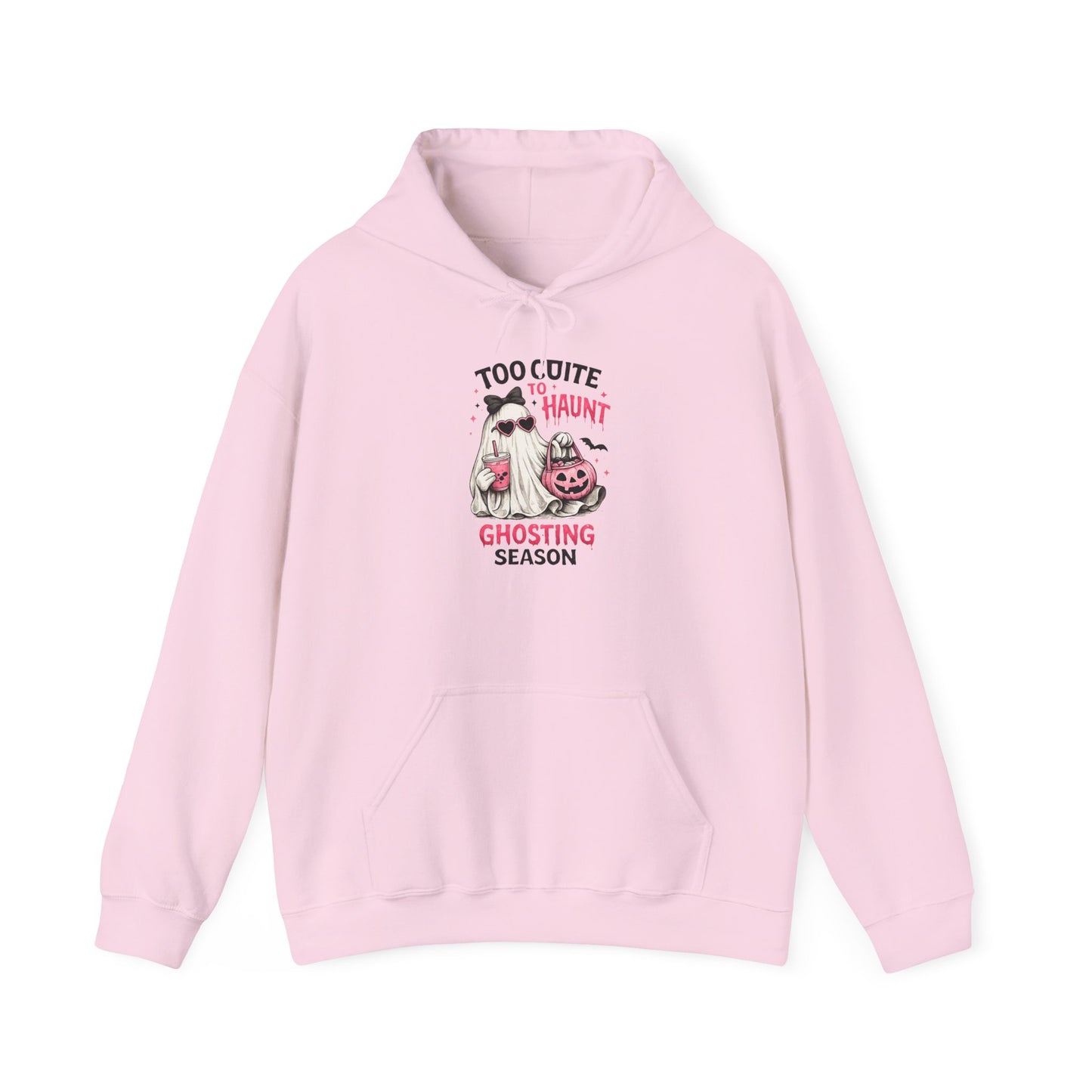 Too Cute to Haunt Ghosting Season Hoodie | Halloween Cat Pumpkin