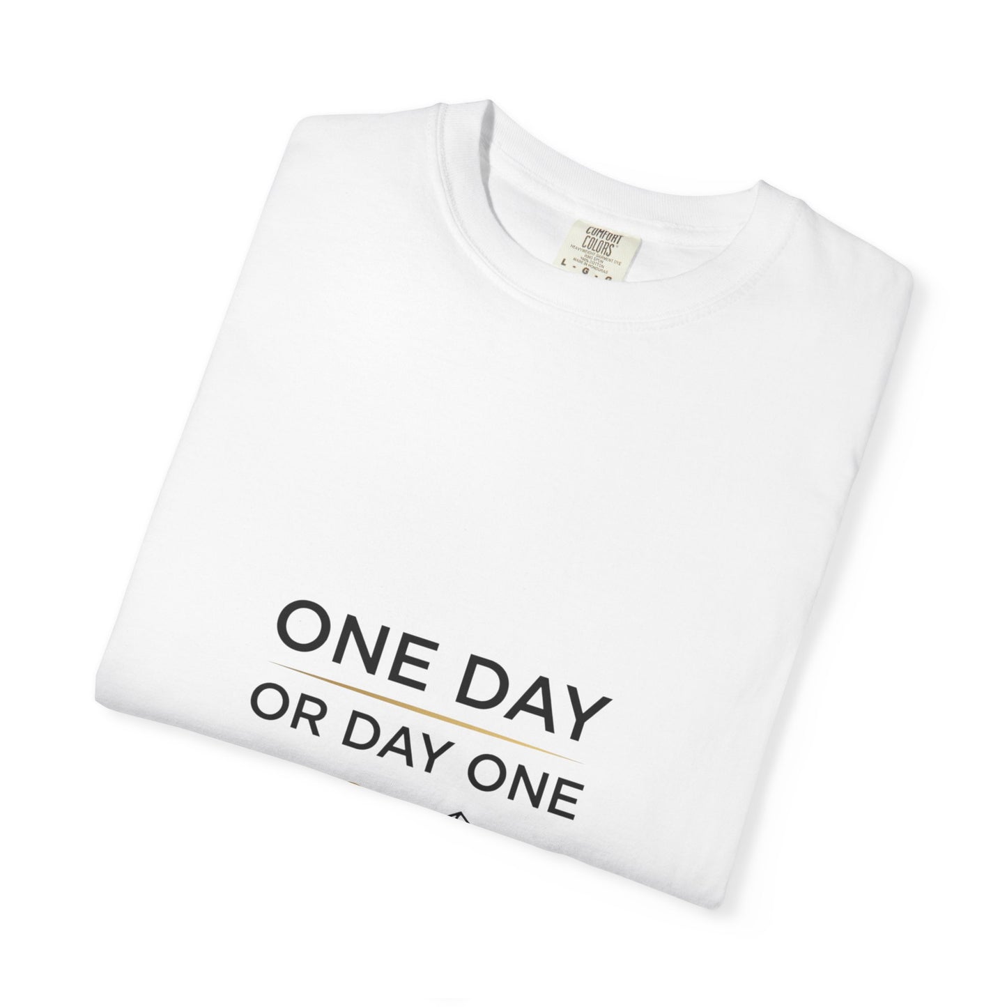 One Day or Day One Comfort Colors® T-Shirt | Motivational Graphic Tee | Inspirational Shirt | Unisex Premium Cotton Tee