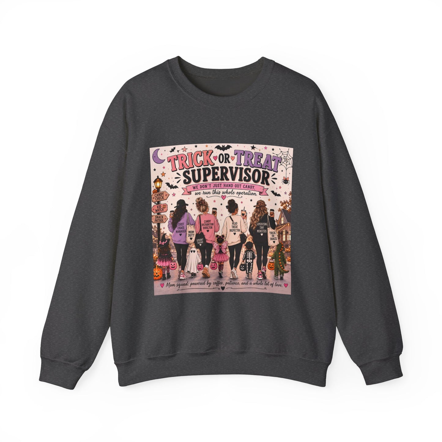 Trick or Treat Supervisor Sweatshirt | Funny Halloween Crewneck | Halloween Parent Sweatshirt | Pumpkin Patch Pullover | Family
