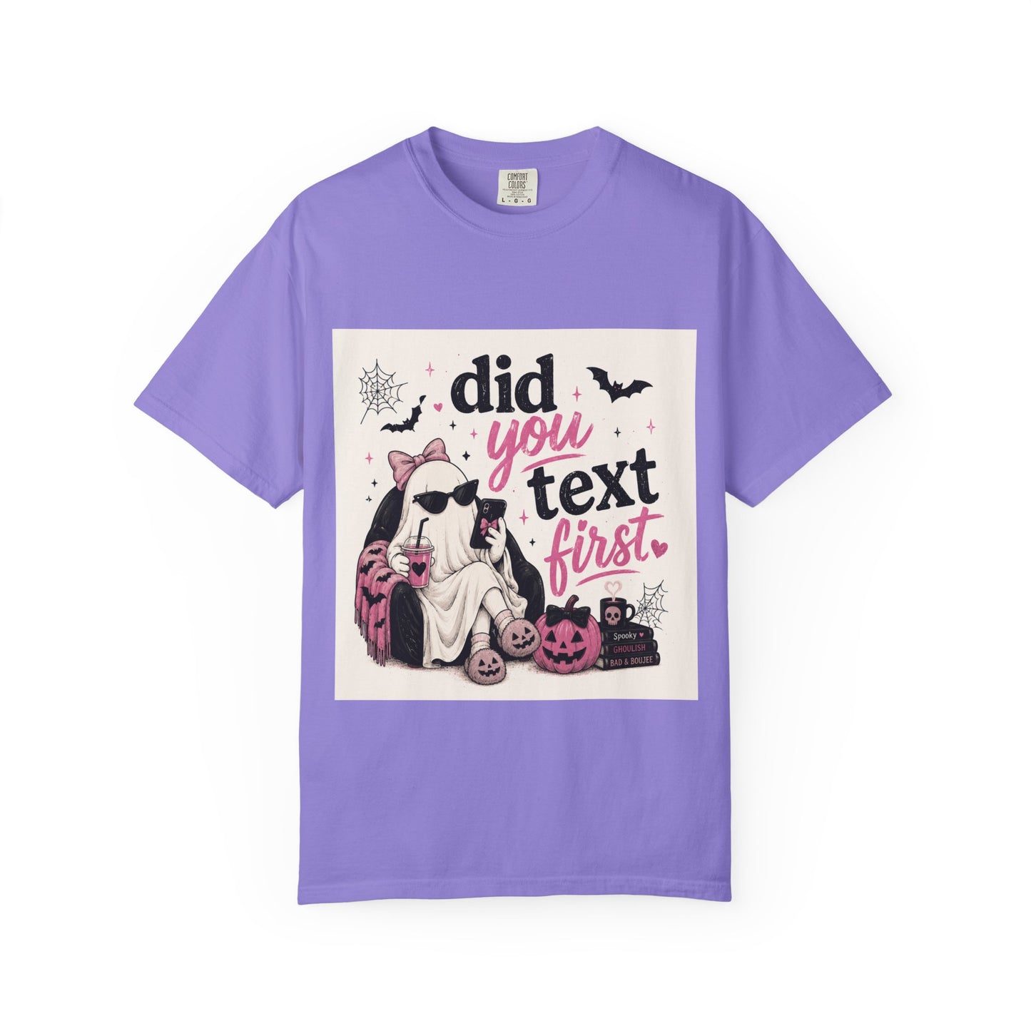 Did You Text First Halloween Shirt | Cute Coquette Ghost T-Shirt | Funny Spooky Graphic Tee