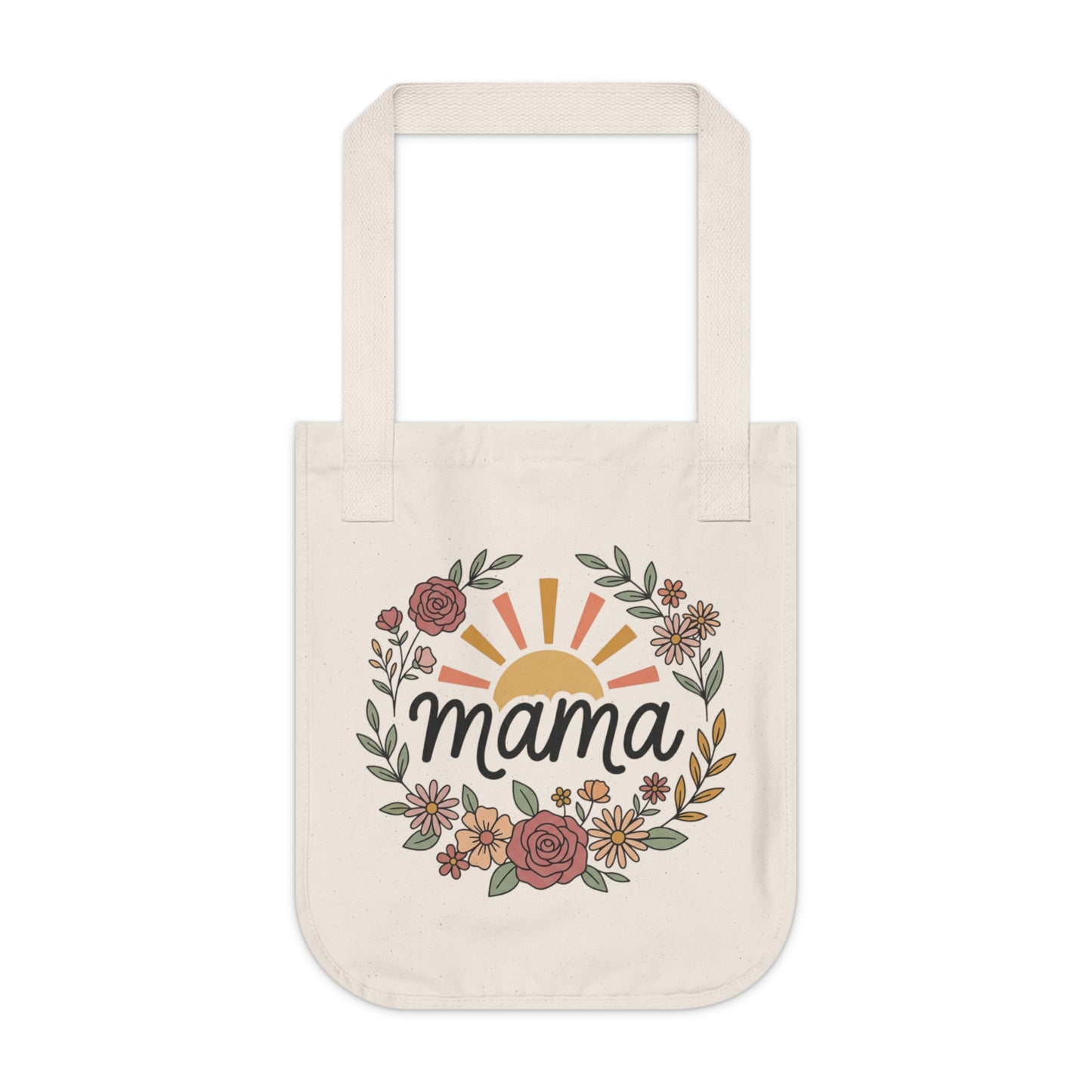 Mama Floral Canvas Tote Bag – Boho Mom Gift