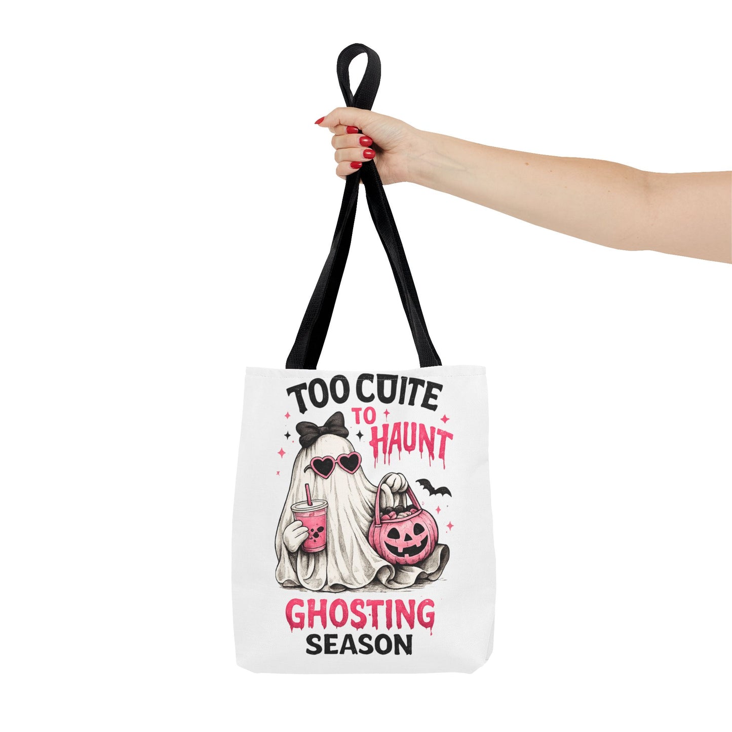 Too Cute to Haunt Tote Bag | Ghosting Season Halloween Tote | Cute Ghost Canvas Bag | Coquette Spooky Tote | Fall Book Bag | Halloween Gift
