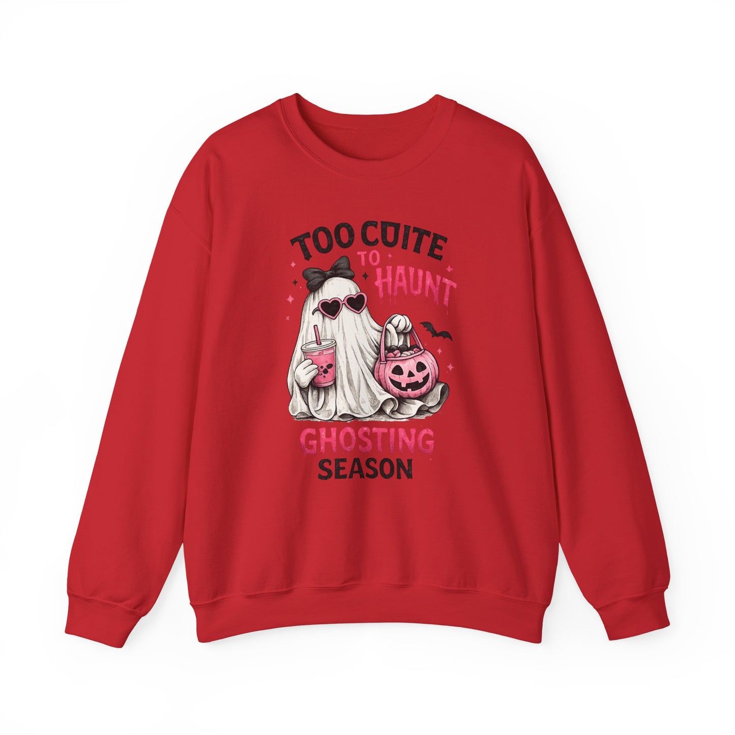 Too Cute to Haunt Sweatshirt | Ghosting Season Crewneck | Cute Halloween Ghost Sweatshirt | Coquette Fall Pullover | Cozy Spooky Season Gift