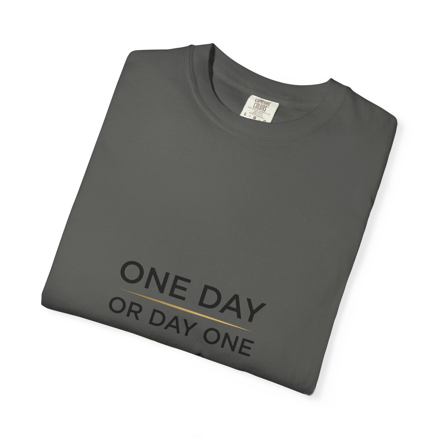 One Day or Day One Comfort Colors® T-Shirt | Motivational Graphic Tee | Inspirational Shirt | Unisex Premium Cotton Tee