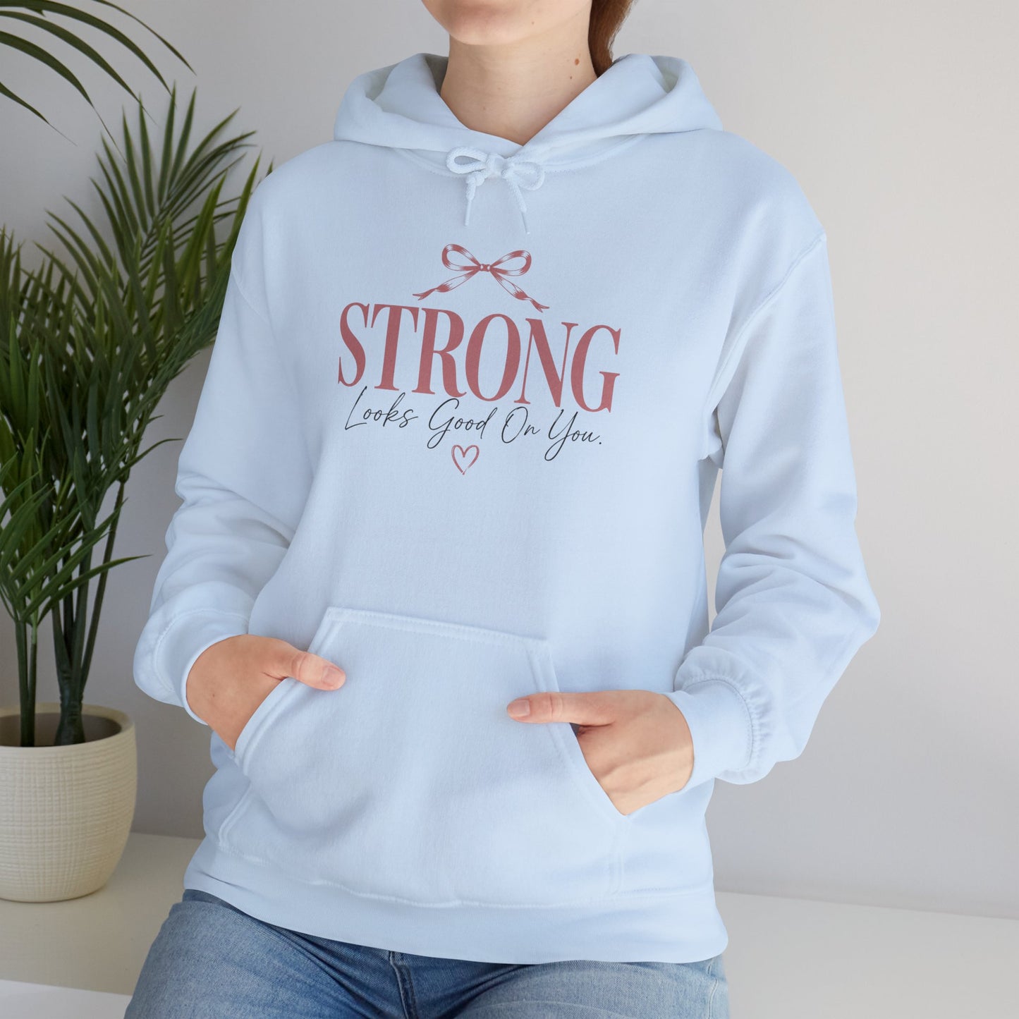 Strong With Grace Hoodie | Inspirational Women's Sweatshirt | Motivational Graphic Hoodie | Self Love Gift | Empowerment Hoodie