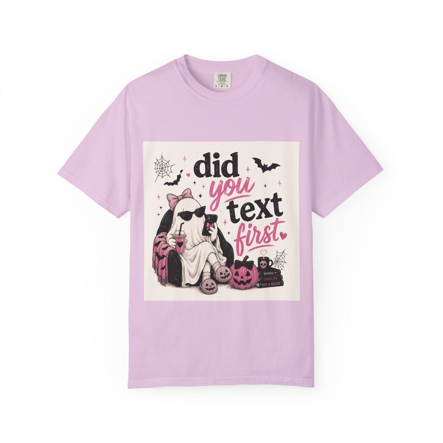 Did You Text First Halloween Shirt | Cute Coquette Ghost T-Shirt | Funny Spooky Graphic Tee