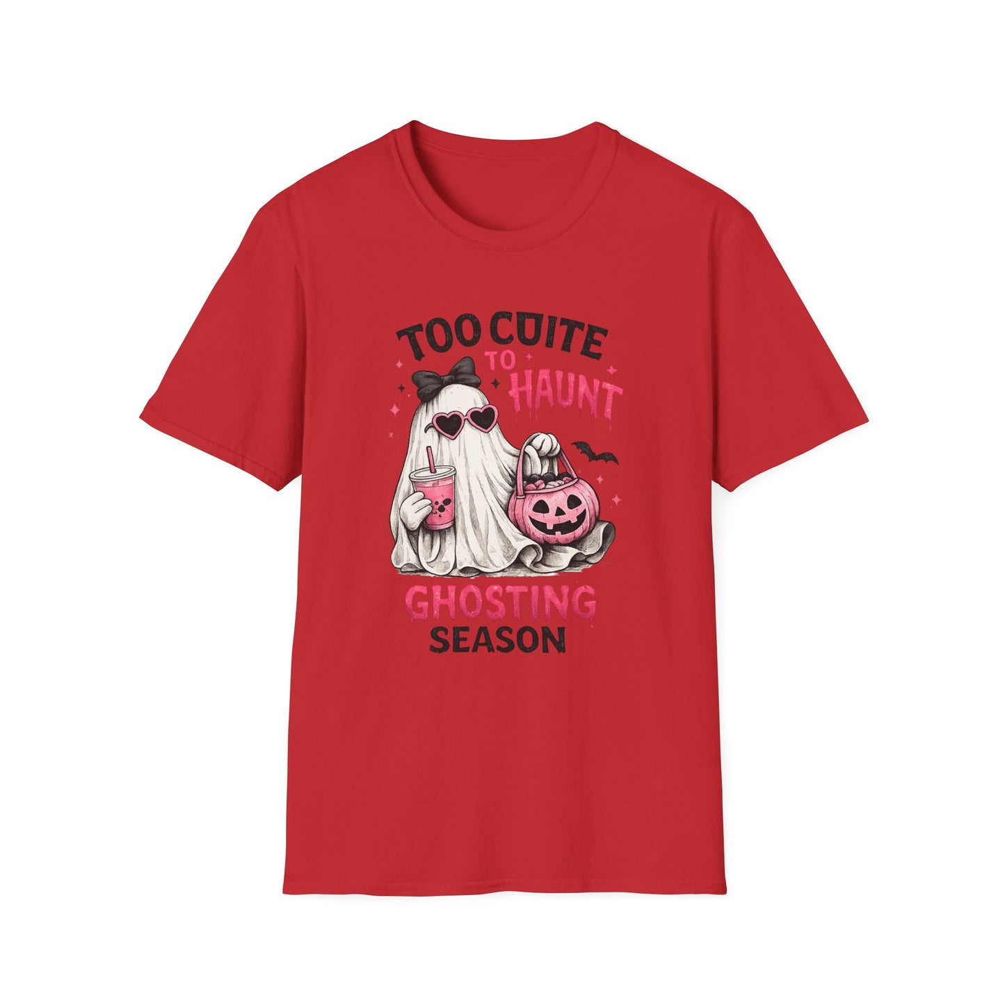 Too Cute to Haunt Ghosting Season Shirt | Funny Halloween Ghost T-Shirt | Cute Coquette Halloween Tee | Spooky Season Graphic Shirt