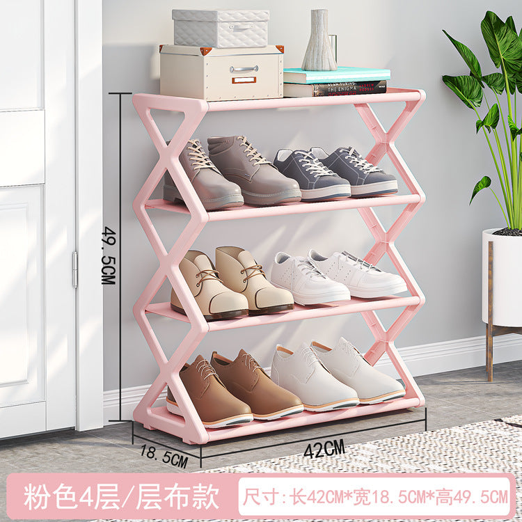 Space Saving Foldable 4-Tier Shoe Rack | Easy No-Tool Storage Organizer