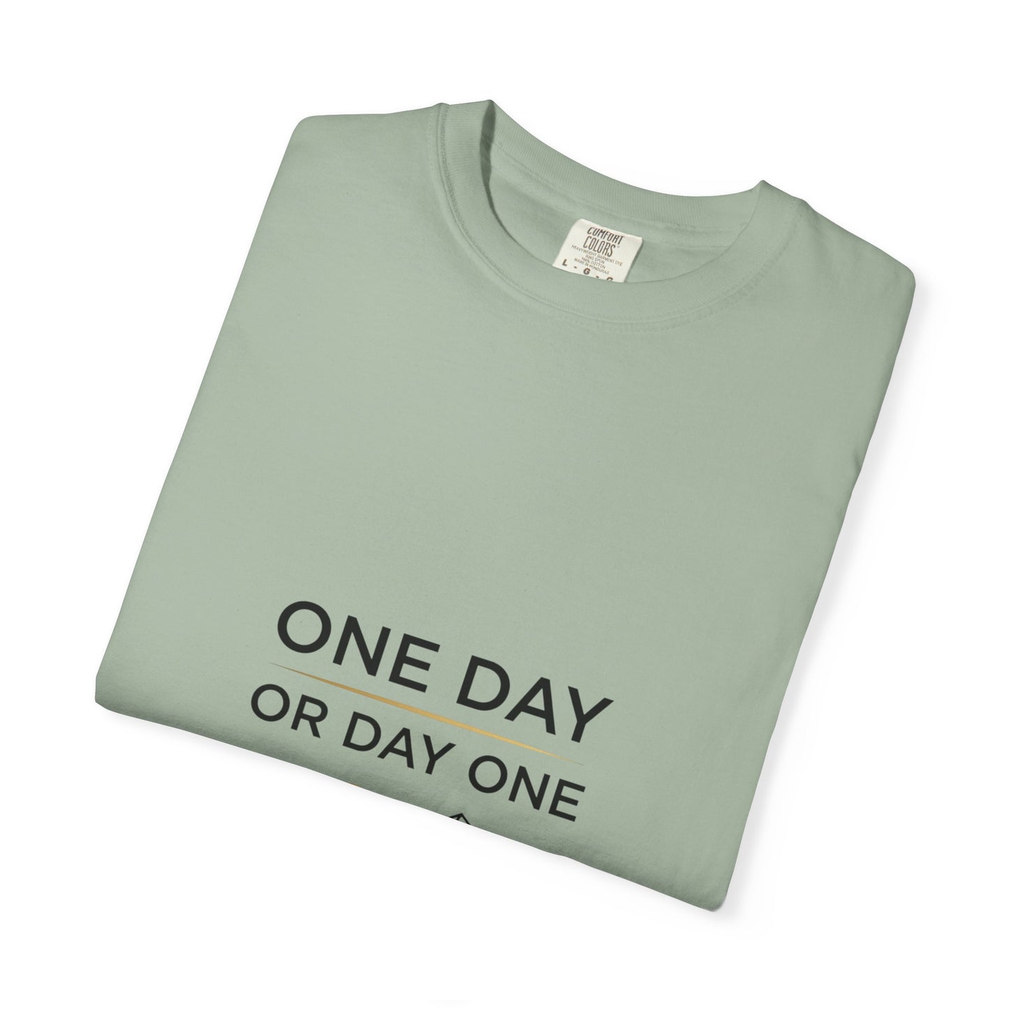 One Day or Day One Comfort Colors® T-Shirt | Motivational Graphic Tee | Inspirational Shirt | Unisex Premium Cotton Tee