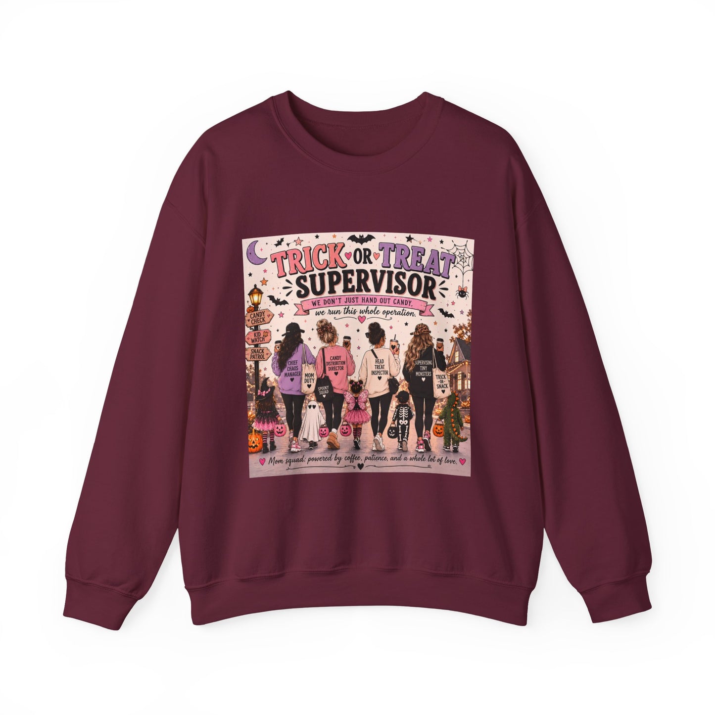Trick or Treat Supervisor Sweatshirt | Funny Halloween Crewneck | Halloween Parent Sweatshirt | Pumpkin Patch Pullover | Family