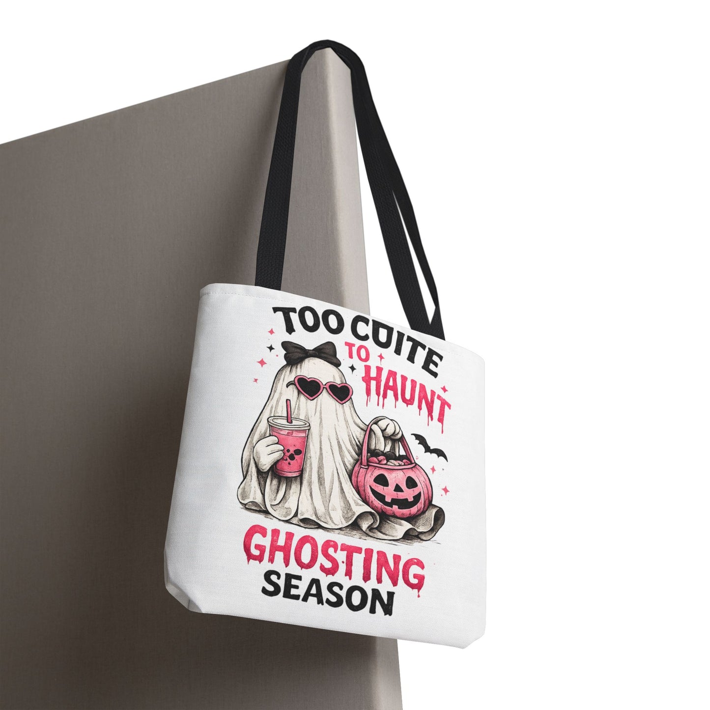 Too Cute to Haunt Tote Bag | Ghosting Season Halloween Tote | Cute Ghost Canvas Bag | Coquette Spooky Tote | Fall Book Bag | Halloween Gift