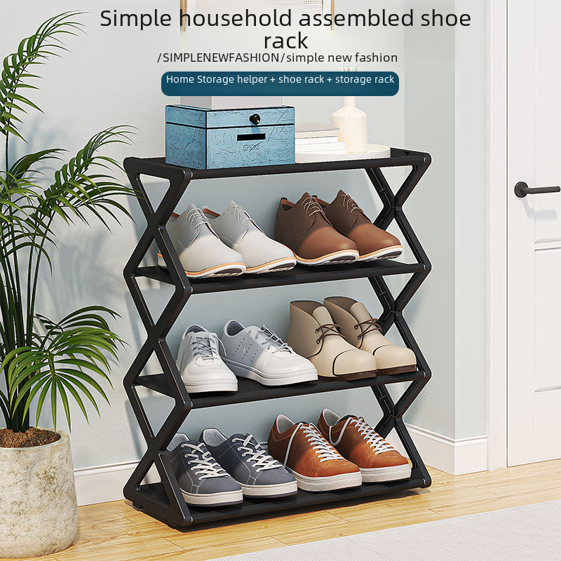 Space Saving Foldable 4-Tier Shoe Rack | Easy No-Tool Storage Organizer