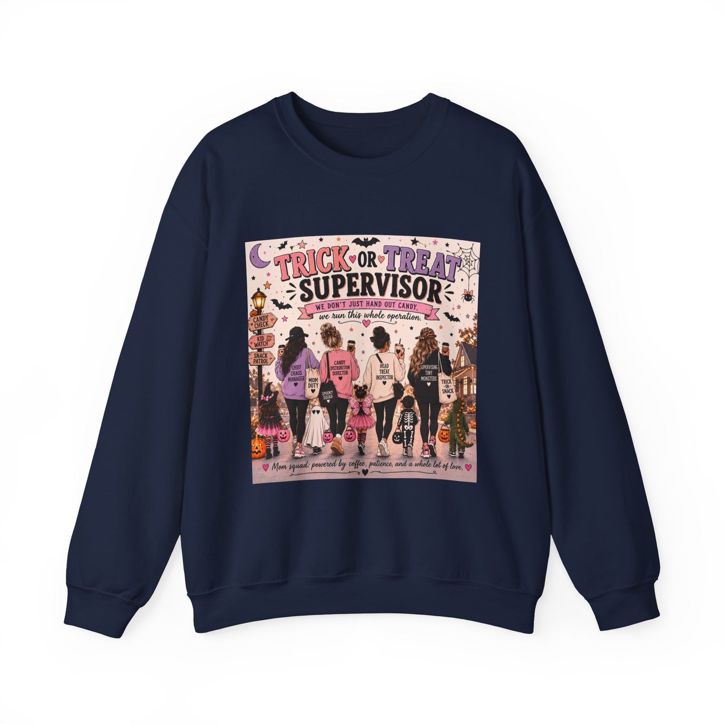 Trick or Treat Supervisor Sweatshirt | Funny Halloween Crewneck | Halloween Parent Sweatshirt | Pumpkin Patch Pullover | Family