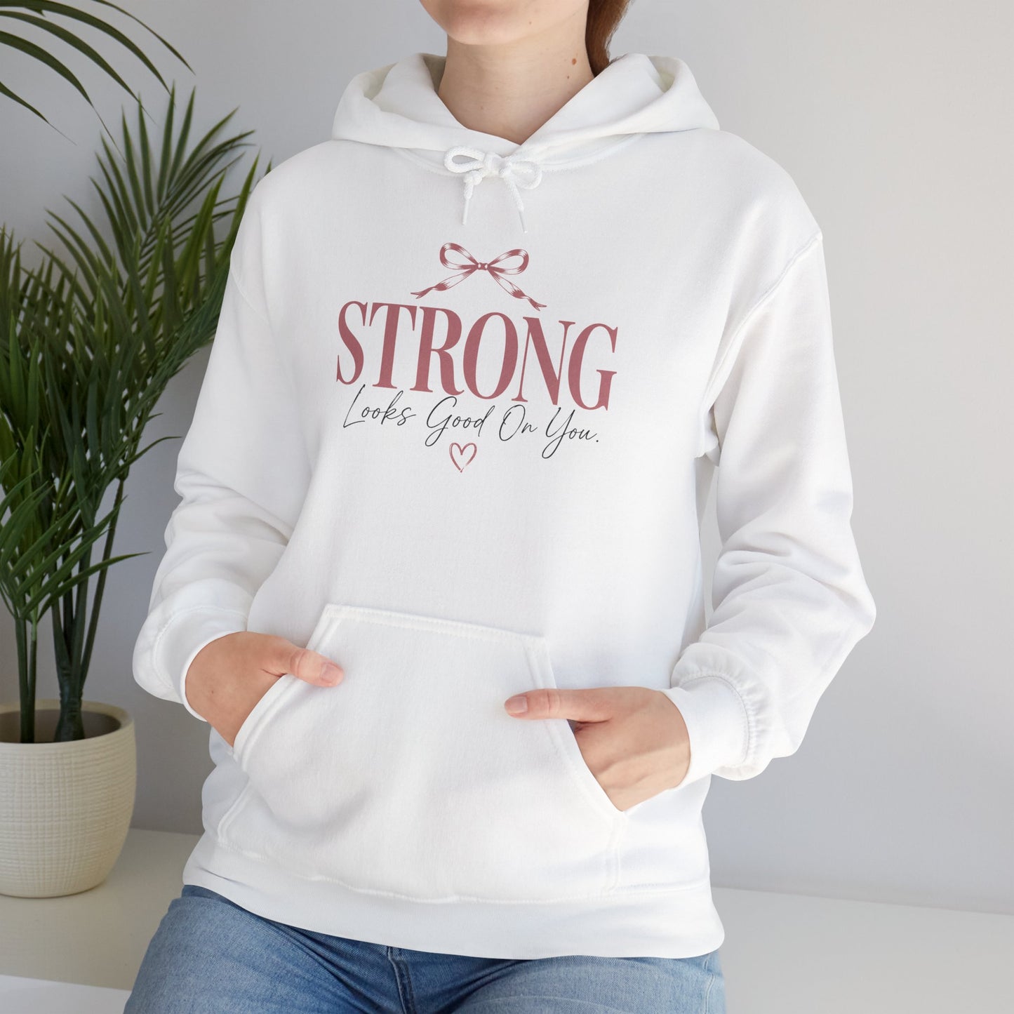 Strong With Grace Hoodie | Inspirational Women's Sweatshirt | Motivational Graphic Hoodie | Self Love Gift | Empowerment Hoodie
