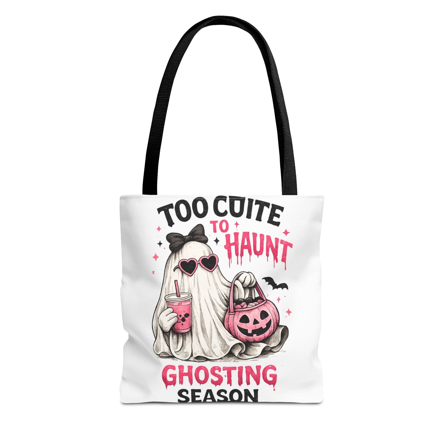 Too Cute to Haunt Tote Bag | Ghosting Season Halloween Tote | Cute Ghost Canvas Bag | Coquette Spooky Tote | Fall Book Bag | Halloween Gift