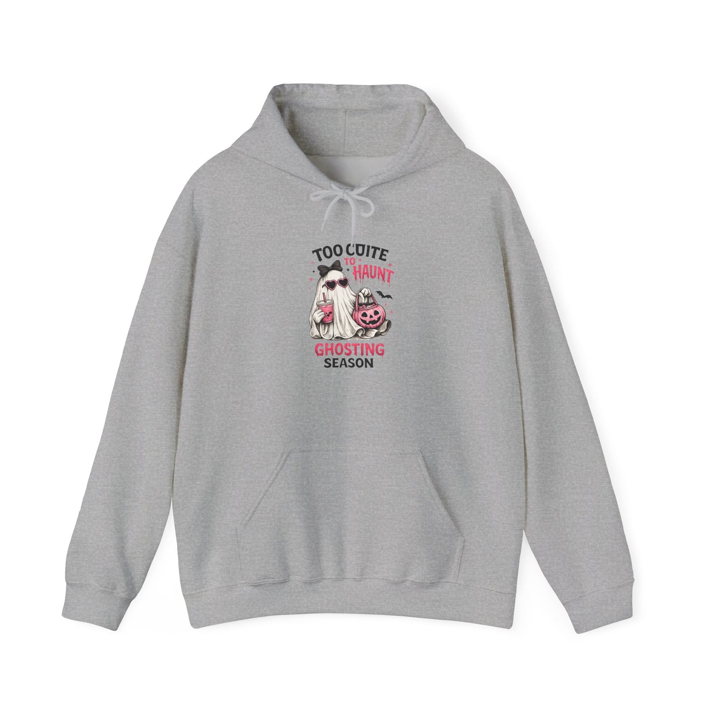 Too Cute to Haunt Ghosting Season Hoodie | Halloween Cat Pumpkin