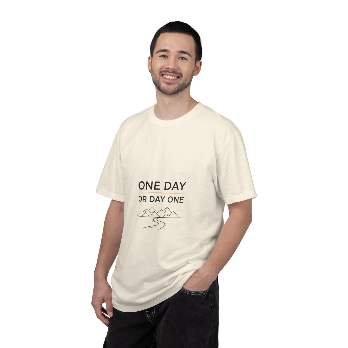 One Day or Day One Comfort Colors® T-Shirt | Motivational Graphic Tee | Inspirational Shirt | Unisex Premium Cotton Tee