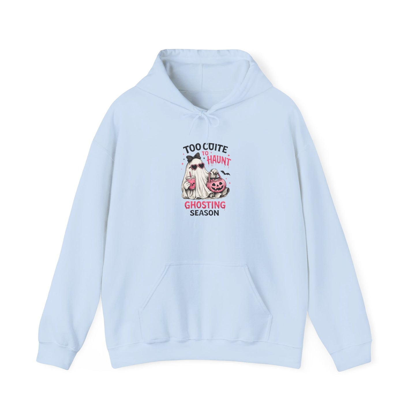 Too Cute to Haunt Ghosting Season Hoodie | Halloween Cat Pumpkin