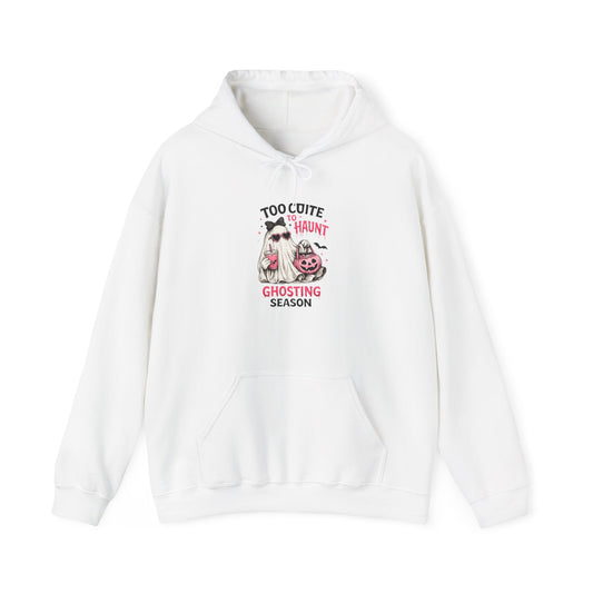 Too Cute to Haunt Ghosting Season Hoodie | Halloween Cat Pumpkin