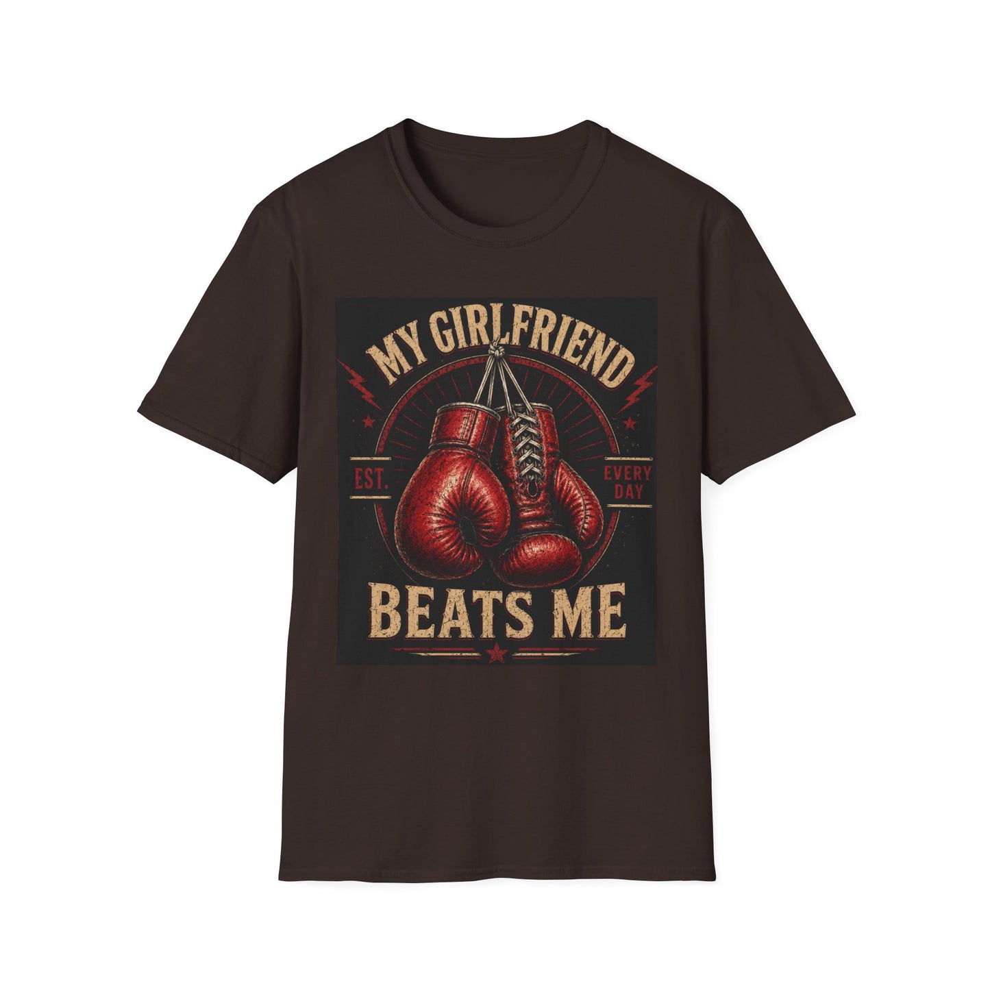 My Girlfriend Beats Me Every Day Boxing Shirt | Funny Boxer Tee | Boxing Gloves Graphic | Boxing Boyfriend Gift | Gym Workout T-Shirt