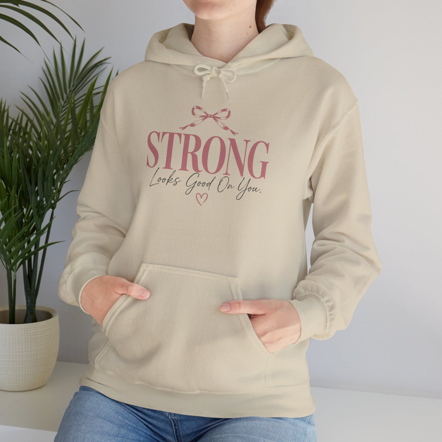 Strong With Grace Hoodie | Inspirational Women's Sweatshirt | Motivational Graphic Hoodie | Self Love Gift | Empowerment Hoodie