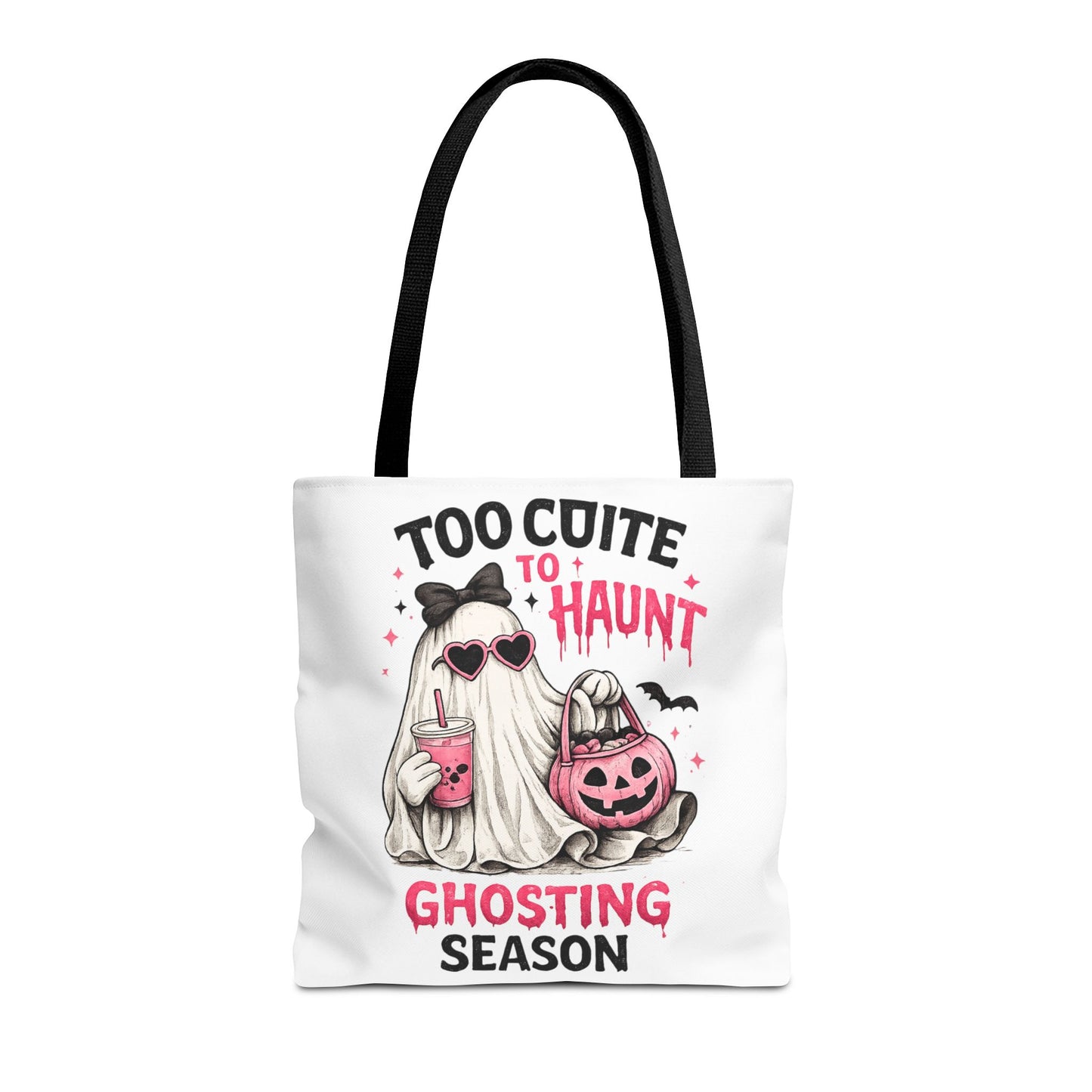 Too Cute to Haunt Tote Bag | Ghosting Season Halloween Tote | Cute Ghost Canvas Bag | Coquette Spooky Tote | Fall Book Bag | Halloween Gift