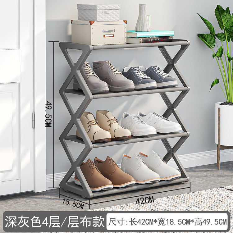 Space Saving Foldable 4-Tier Shoe Rack | Easy No-Tool Storage Organizer