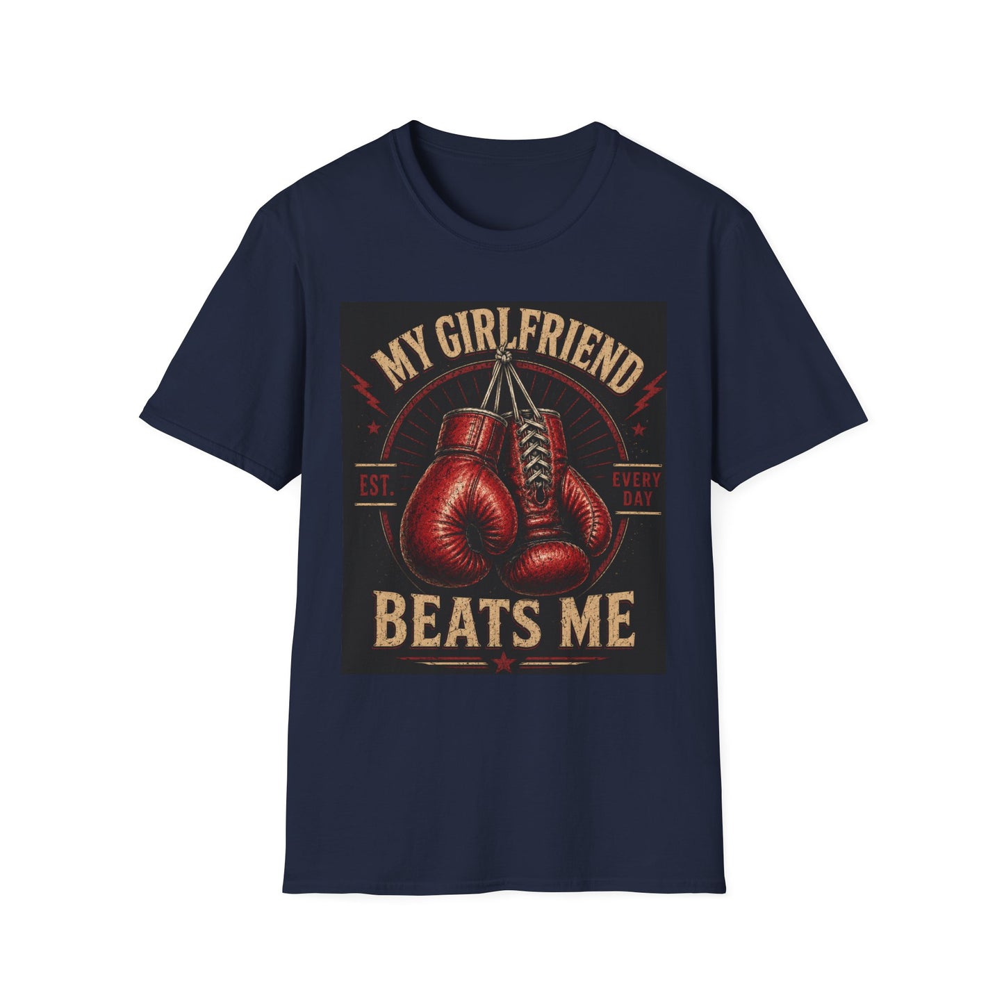 My Girlfriend Beats Me Every Day Boxing Shirt | Funny Boxer Tee | Boxing Gloves Graphic | Boxing Boyfriend Gift | Gym Workout T-Shirt