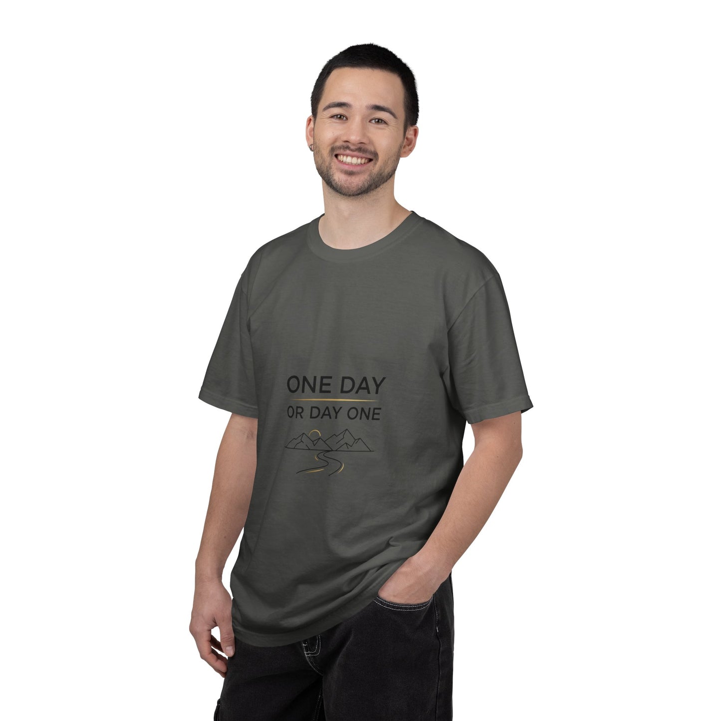 One Day or Day One Comfort Colors® T-Shirt | Motivational Graphic Tee | Inspirational Shirt | Unisex Premium Cotton Tee