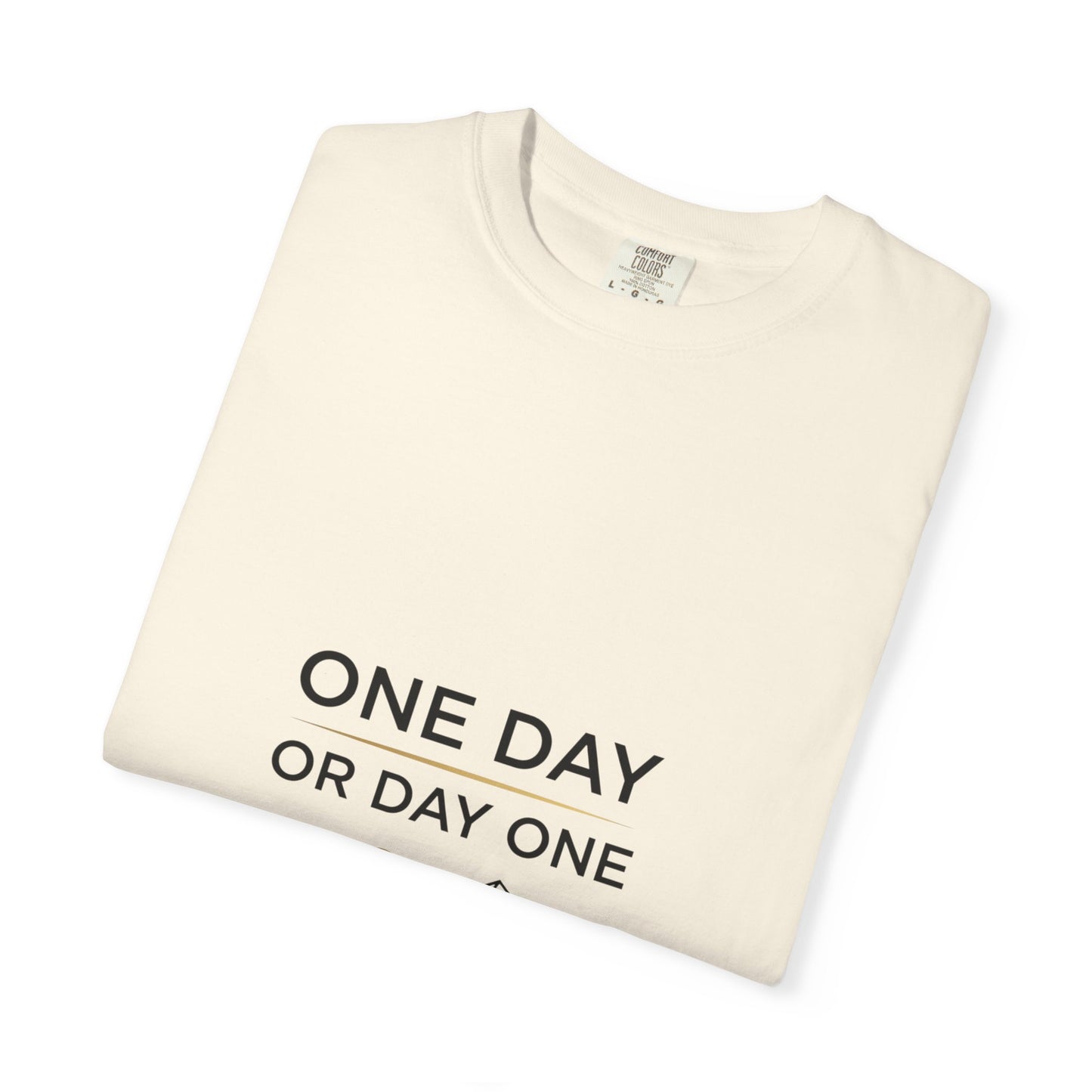 One Day or Day One Comfort Colors® T-Shirt | Motivational Graphic Tee | Inspirational Shirt | Unisex Premium Cotton Tee