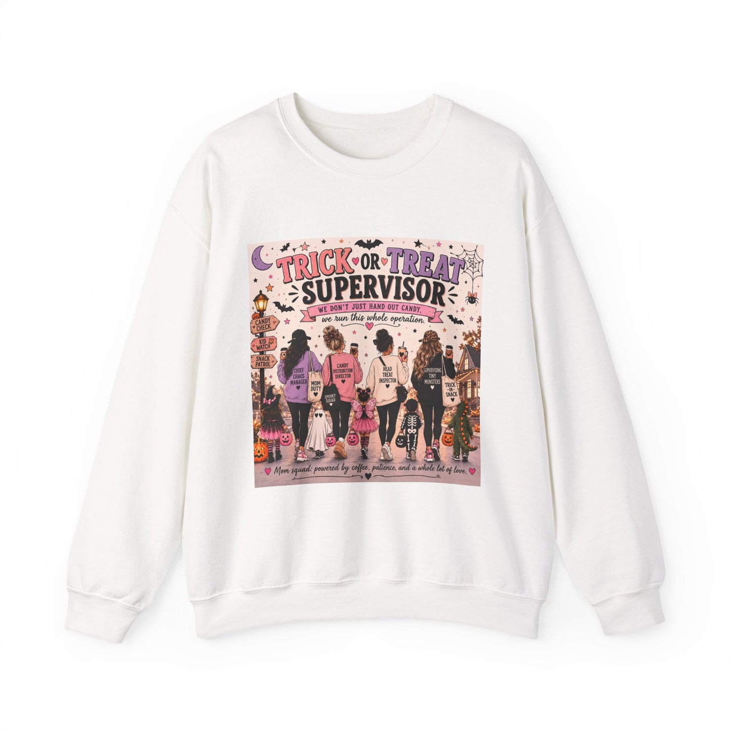 Trick or Treat Supervisor Sweatshirt | Funny Halloween Crewneck | Halloween Parent Sweatshirt | Pumpkin Patch Pullover | Family
