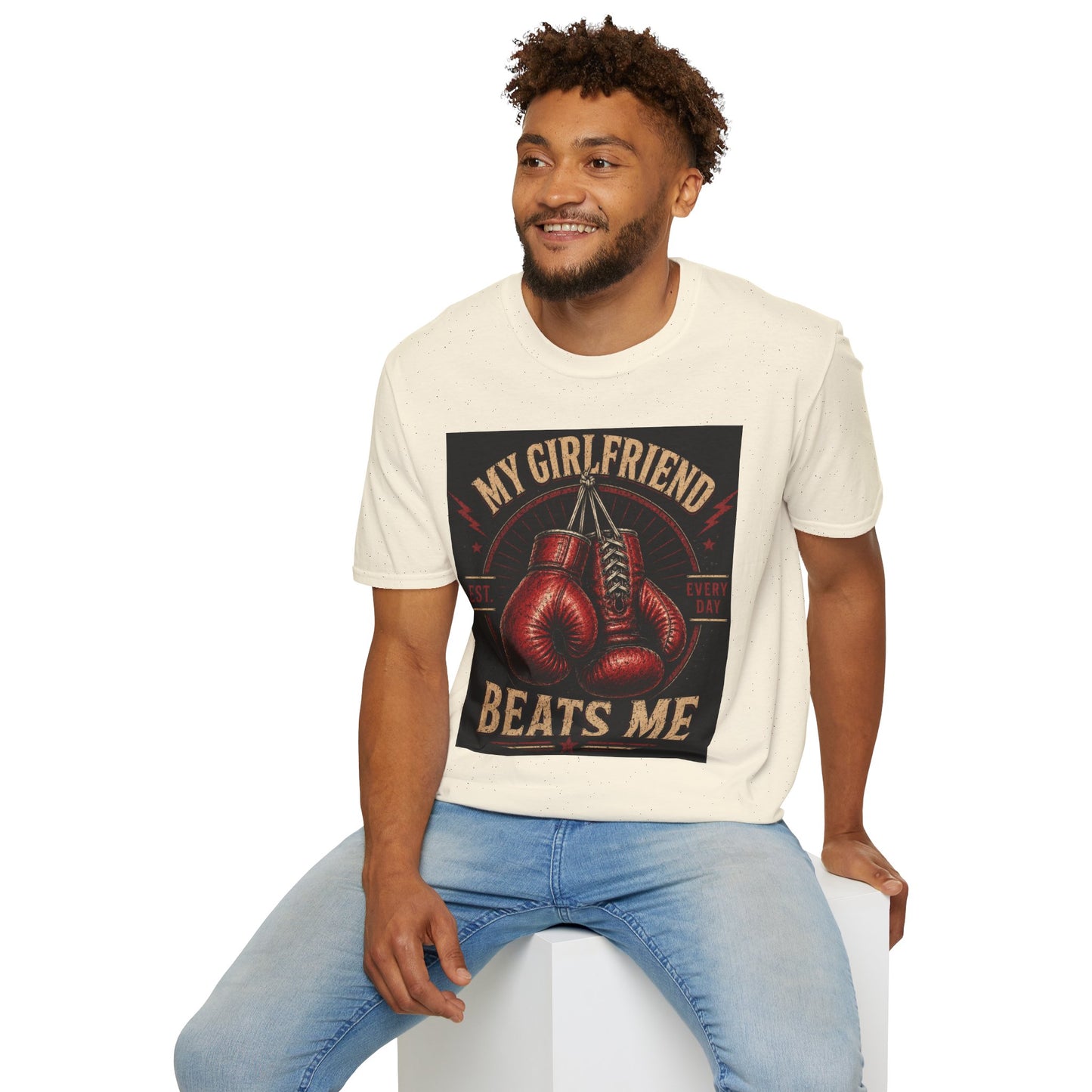 My Girlfriend Beats Me Every Day Boxing Shirt | Funny Boxer Tee | Boxing Gloves Graphic | Boxing Boyfriend Gift | Gym Workout T-Shirt