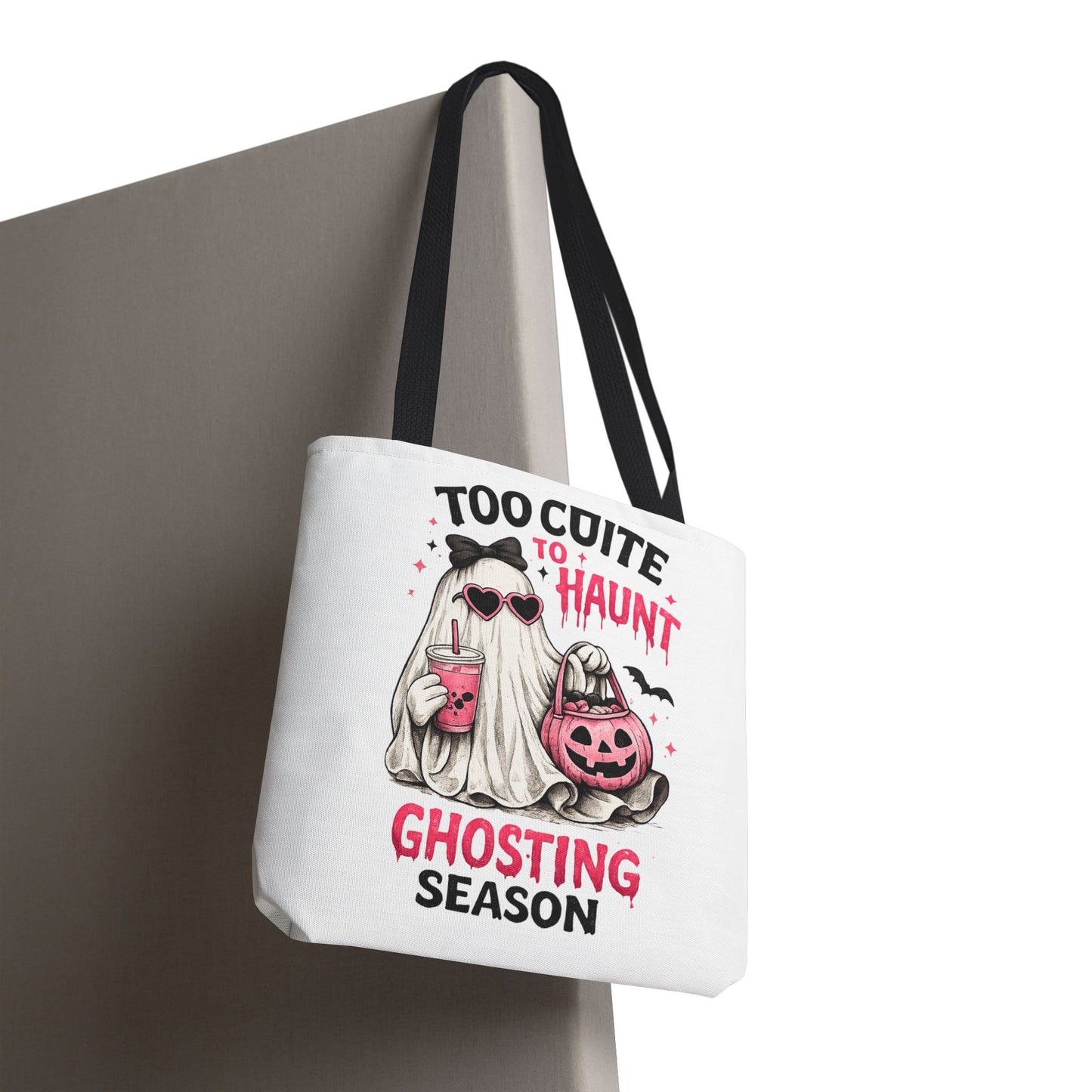 Too Cute to Haunt Tote Bag | Ghosting Season Halloween Tote | Cute Ghost Canvas Bag | Coquette Spooky Tote | Fall Book Bag | Halloween Gift