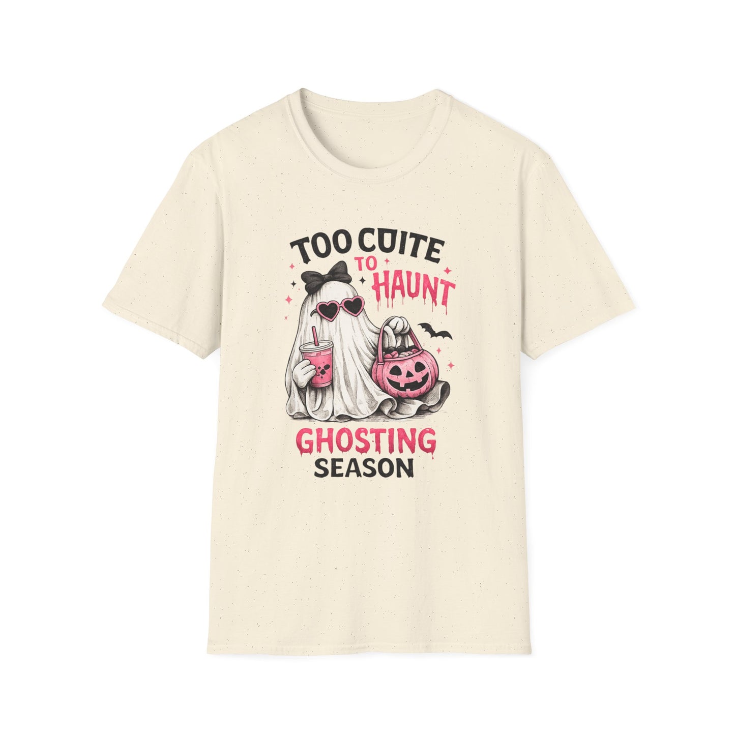 Too Cute to Haunt Ghosting Season Shirt | Funny Halloween Ghost T-Shirt | Cute Coquette Halloween Tee | Spooky Season Graphic Shirt